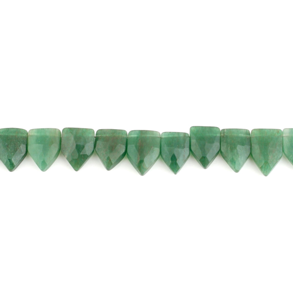 Faceted Pentagon Aventurine Handmade Gemstone Beads