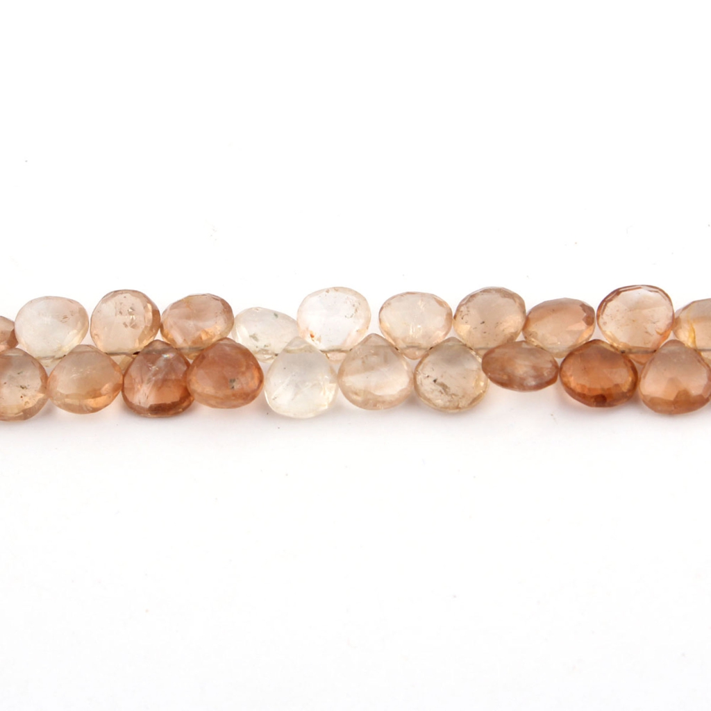 Faceted Imperial Quartz Heart Shape 15 Strands Gemstone Beads