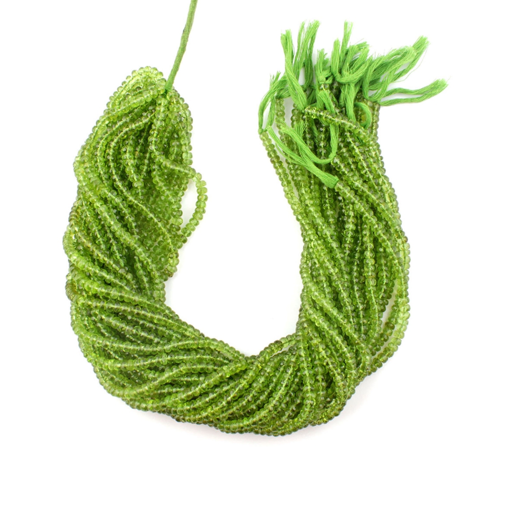 Natural Peridot 4mm Round Gemstone Beads For Jewelry Making