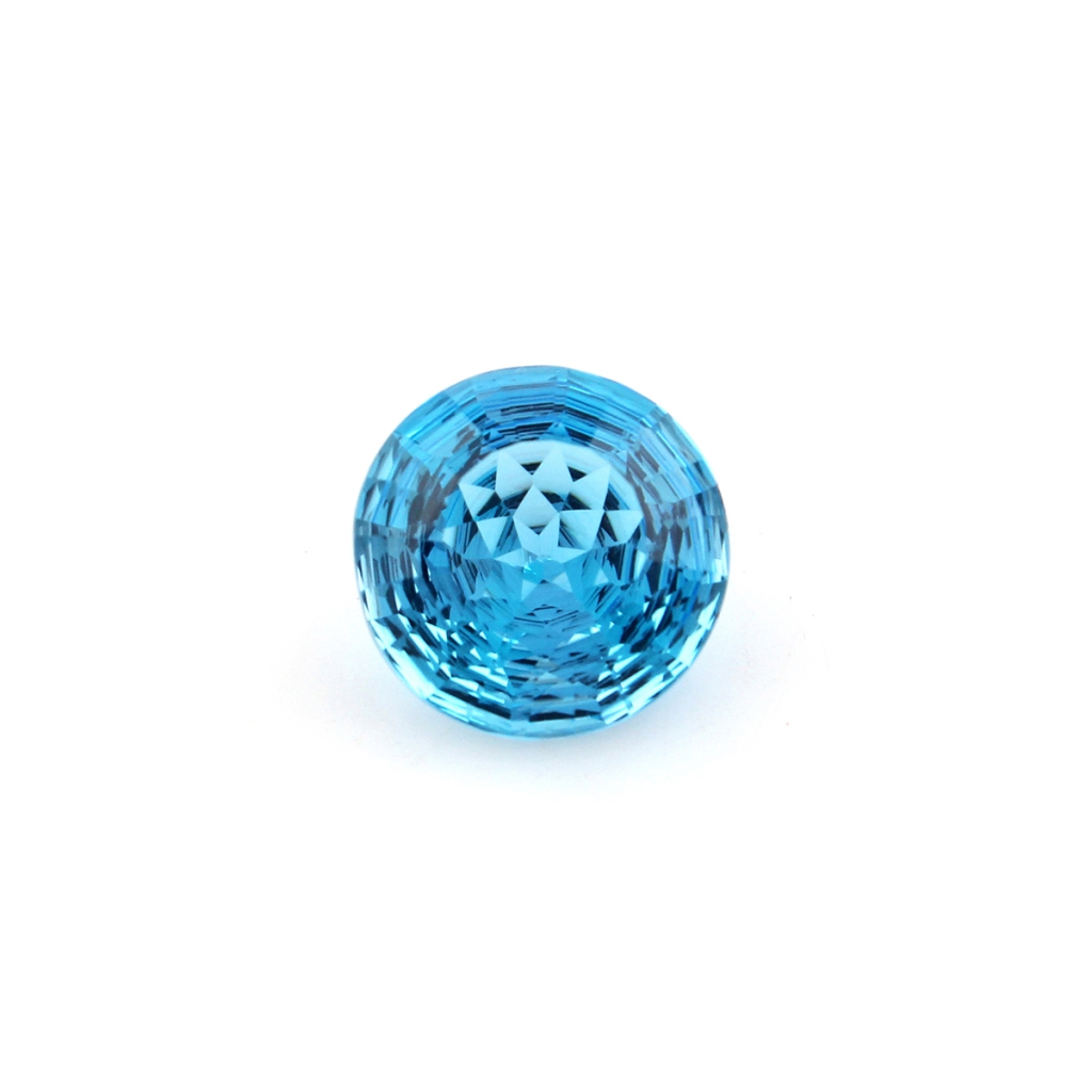 Natural Swiss Blue Topaz Round cut Faceted Loose Gemstone