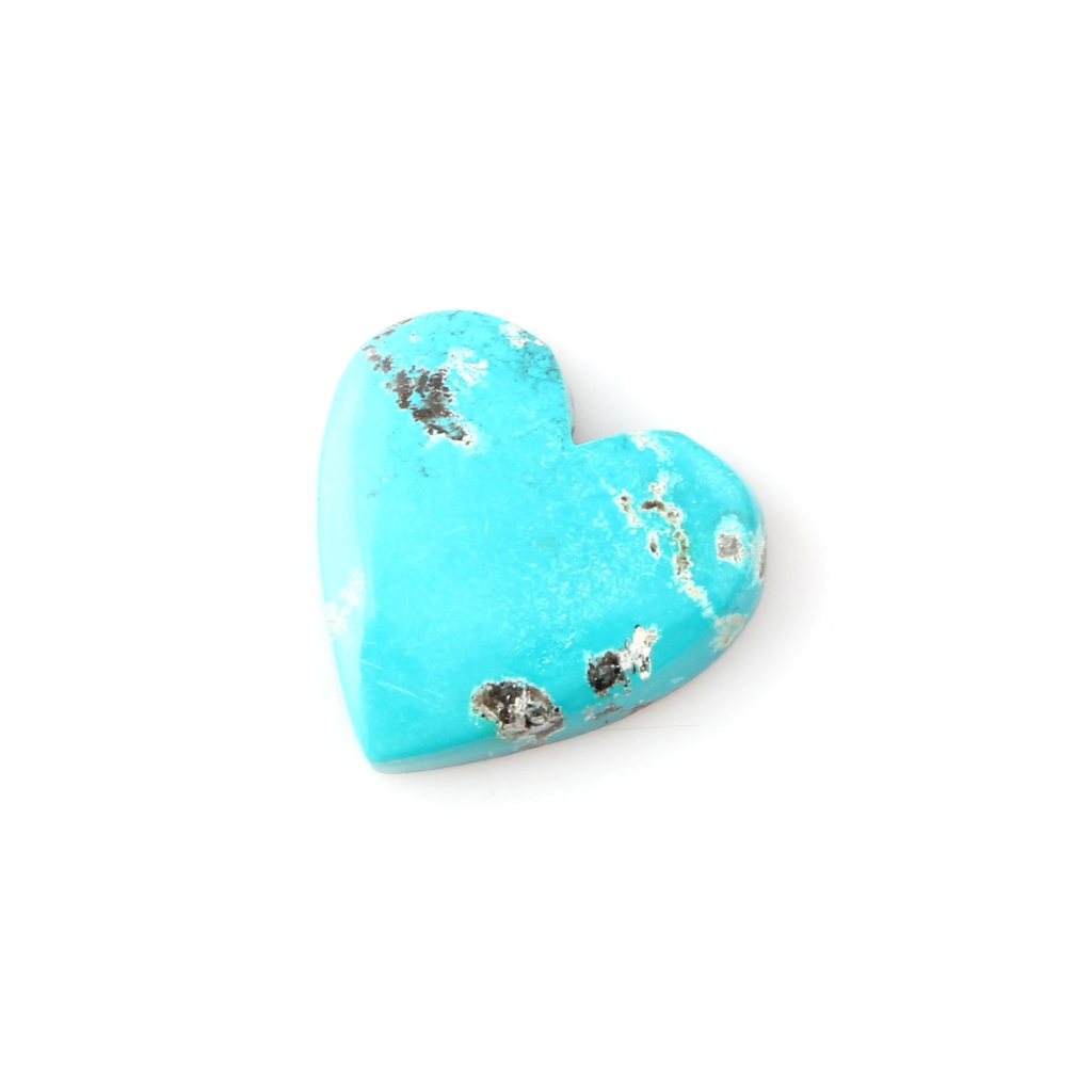 Natural Shattuckite Chrysocolla Gemstone, Heart Cabochon Chrysocolla Stone