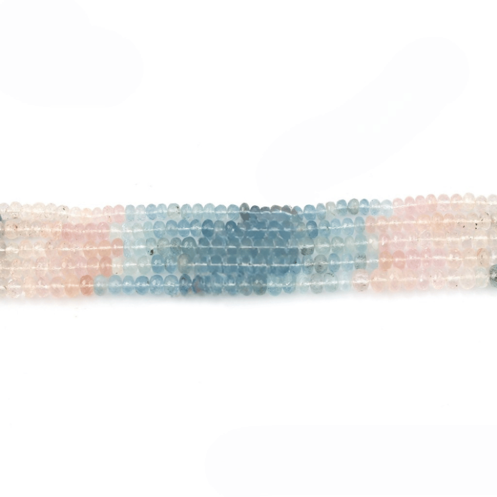 Natural Multi Morganite Round Shape Beaded Necklace 5.5-9mm Approx, Morganite Necklace