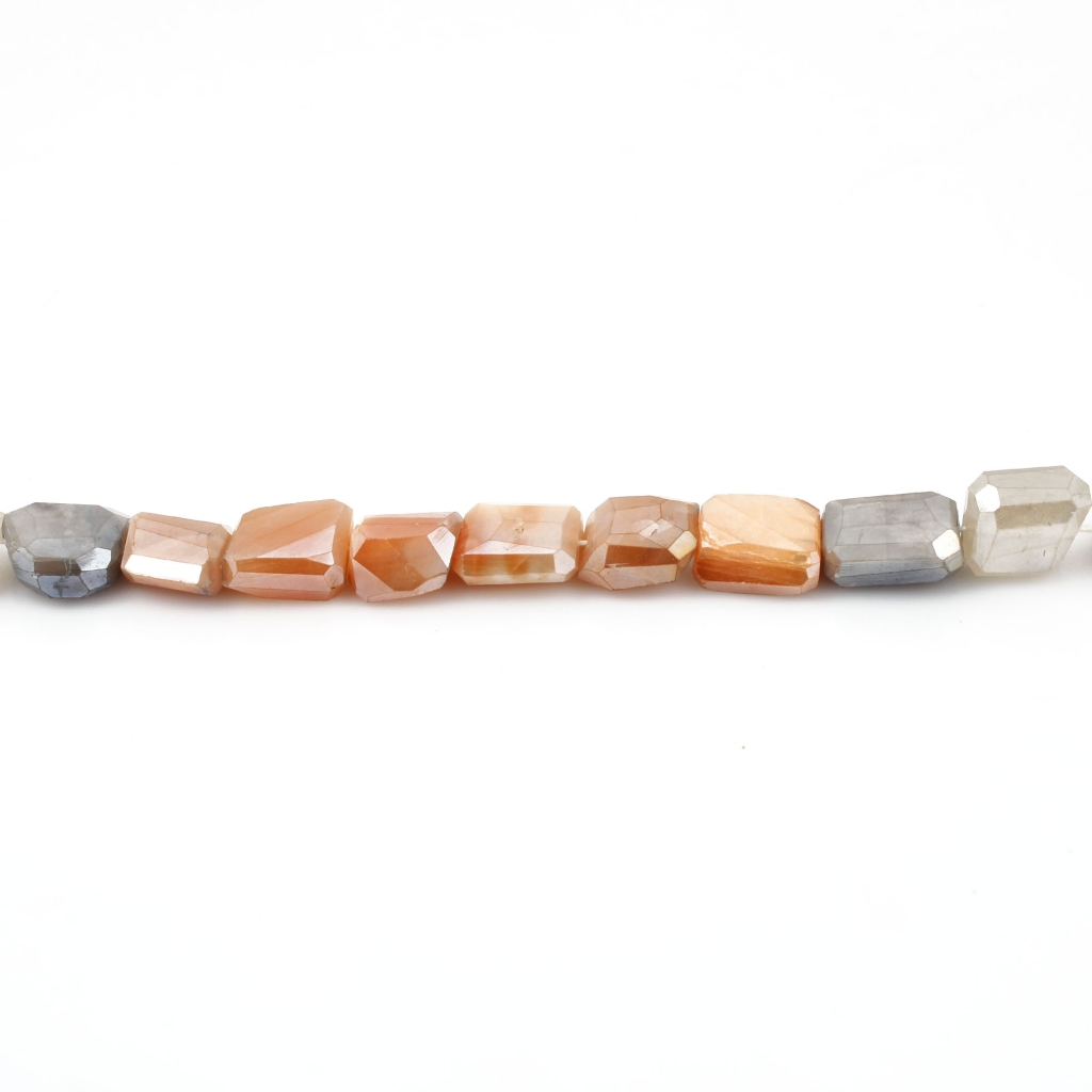Moonstone Beads, Natural Multi Moonstone Faceted Tumbles Shape 12-22mm Handmade Gemstone Beads