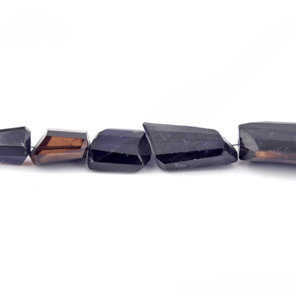 Natural Iolite Faceted Tumbles Gemstone 4 Strands Beads