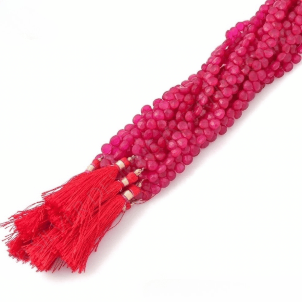 Pink Quartz Heart Faceted 6mm Quartz Beads