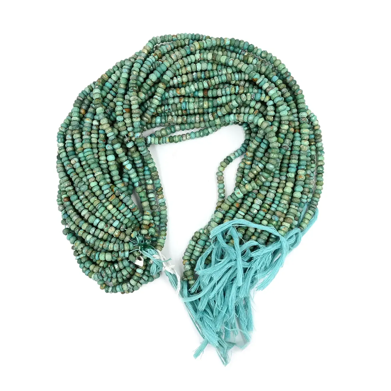 American Turquoise 4-5mm Rondelle Beads 13 Inch Strand - alternate view
