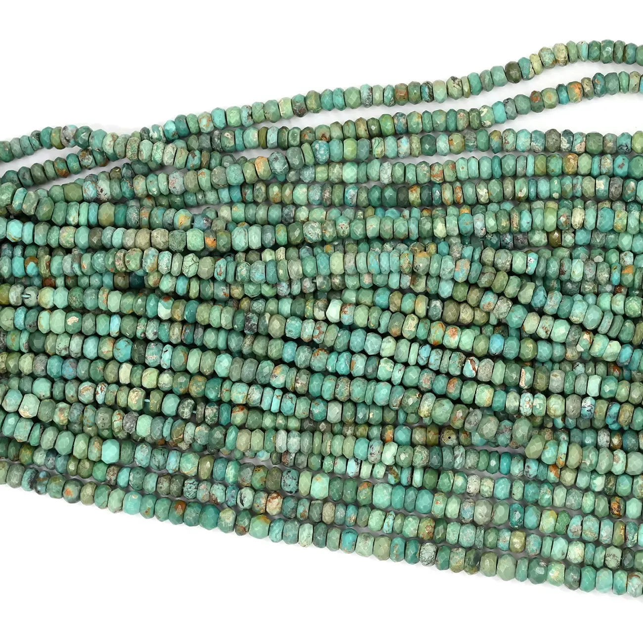 American Turquoise Rondelle Beads
