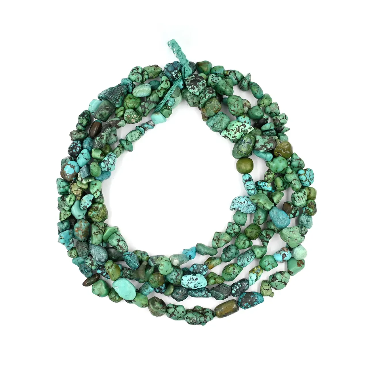Tibetan Turquoise Plain Tumble Nugget Beads Strand, 20-Inch, Free Size