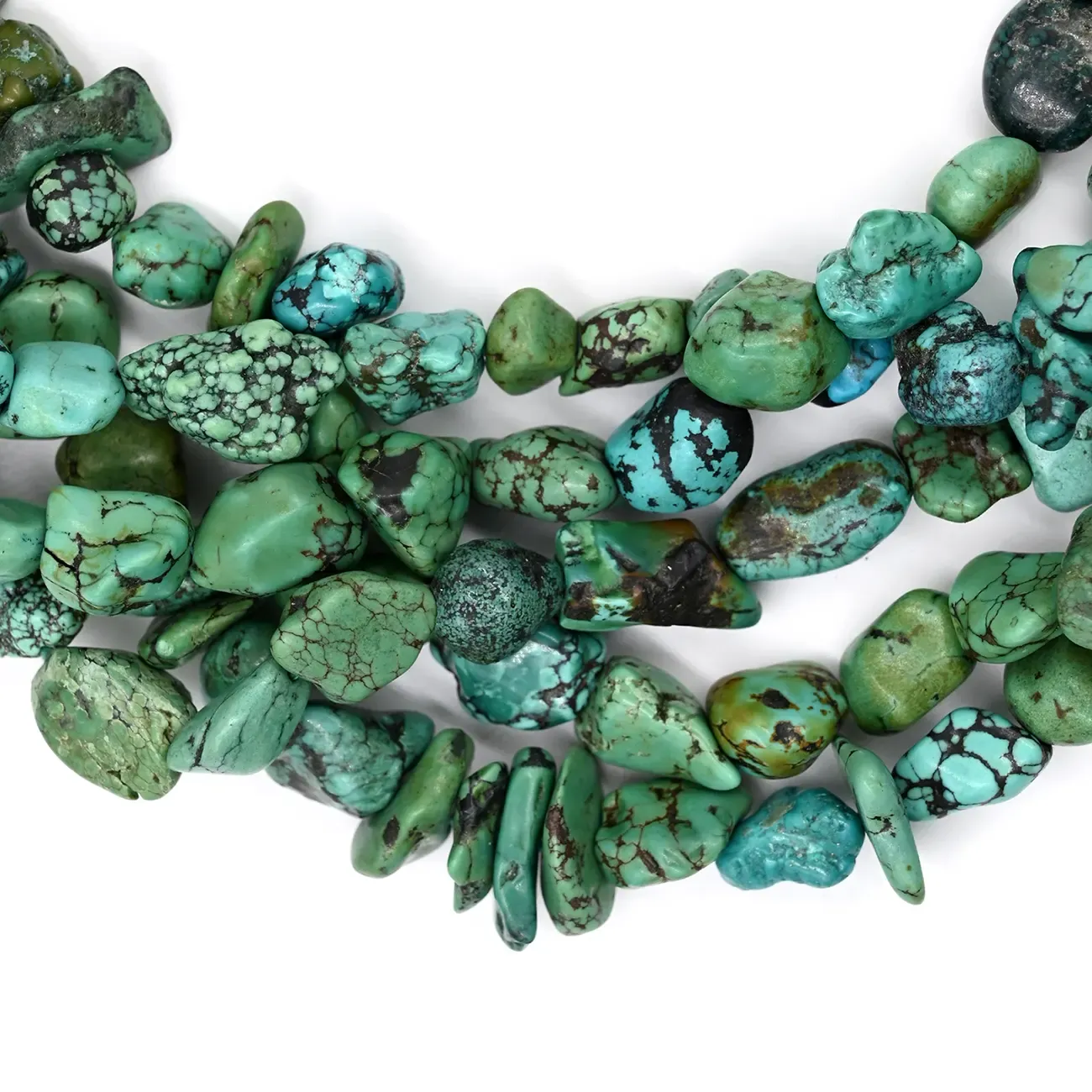 Tibetan Turquoise Plain Tumble Nugget Beads Strand, 20-Inch, Free Size