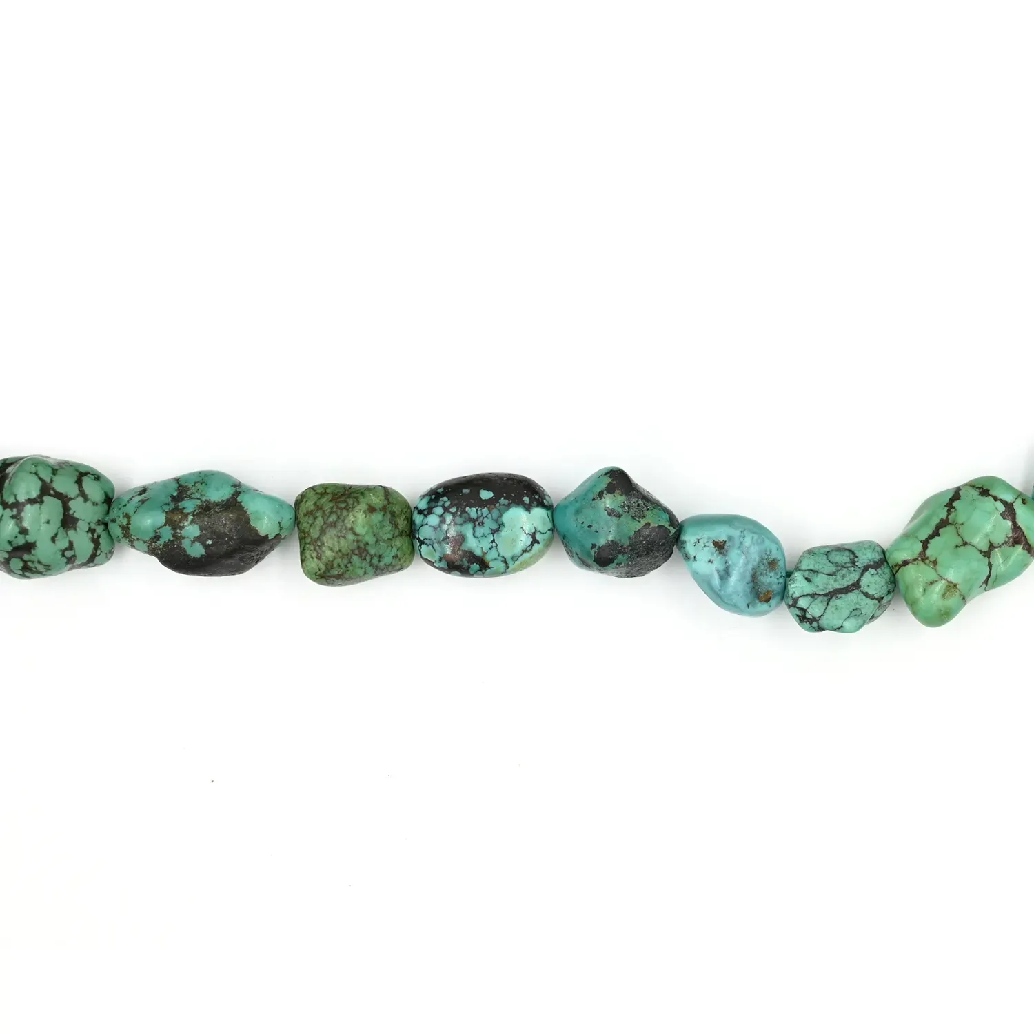 Tibetan Turquoise Plain Tumble Nugget Beads Strand, 20-Inch, Free Size
