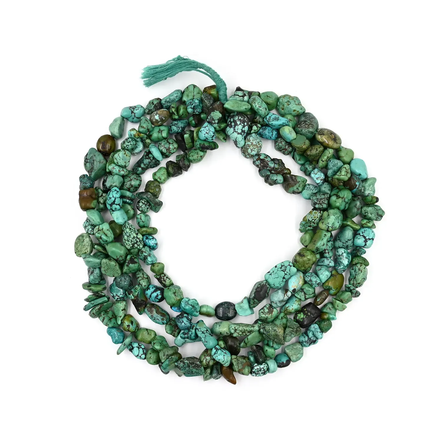 Tibetan Turquoise Plain Tumble Nugget Beads Strand, 20-Inch, Free Size