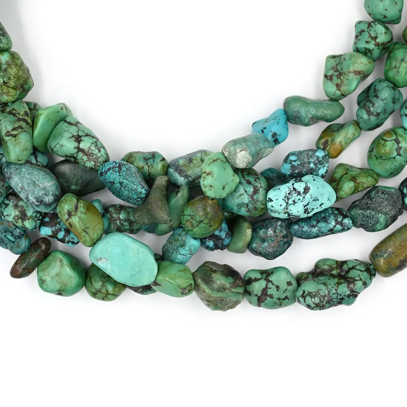 Tibetan Turquoise Plain Tumble Nugget Beads Strand, 20-Inch, Free Size