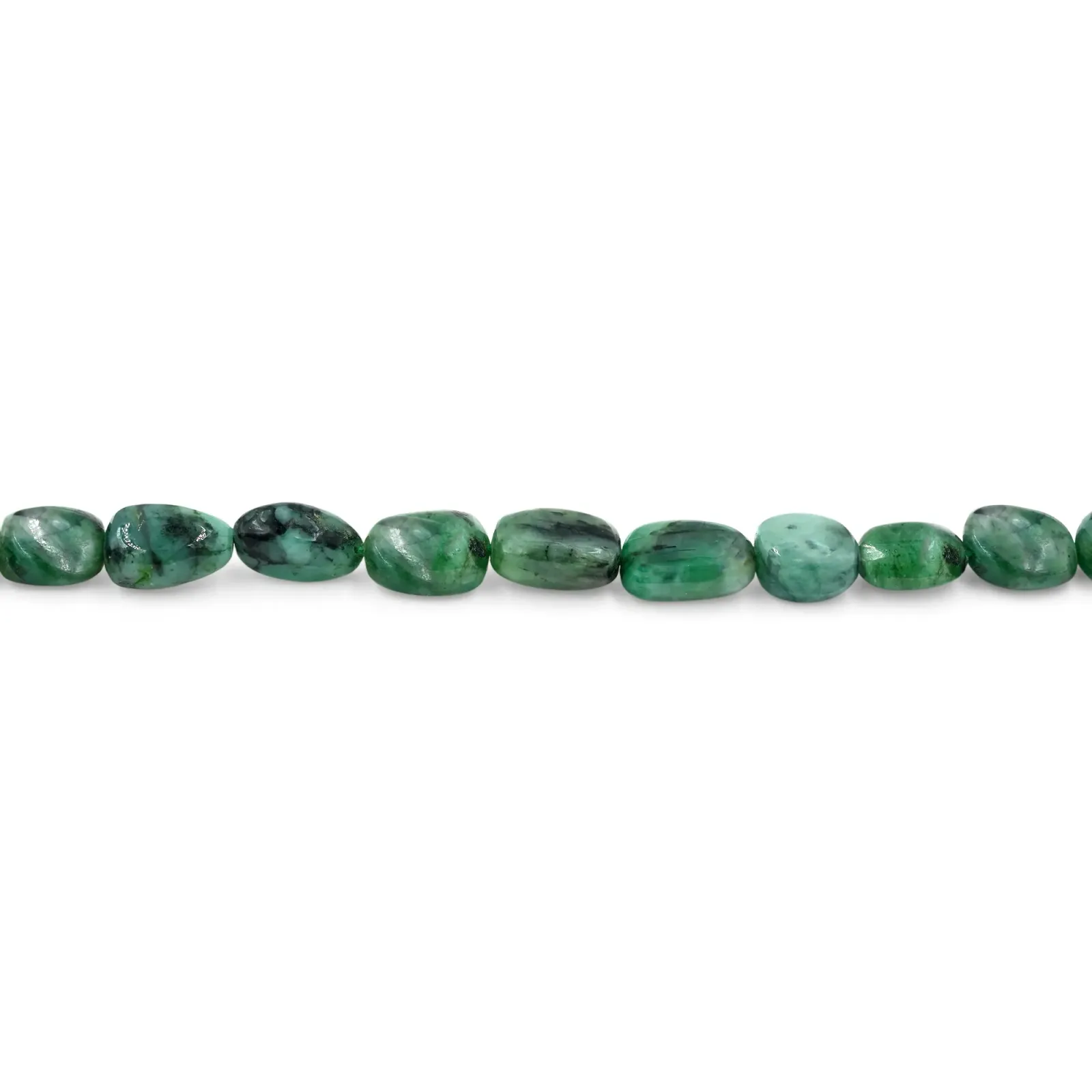 Green Emerald tumble beads