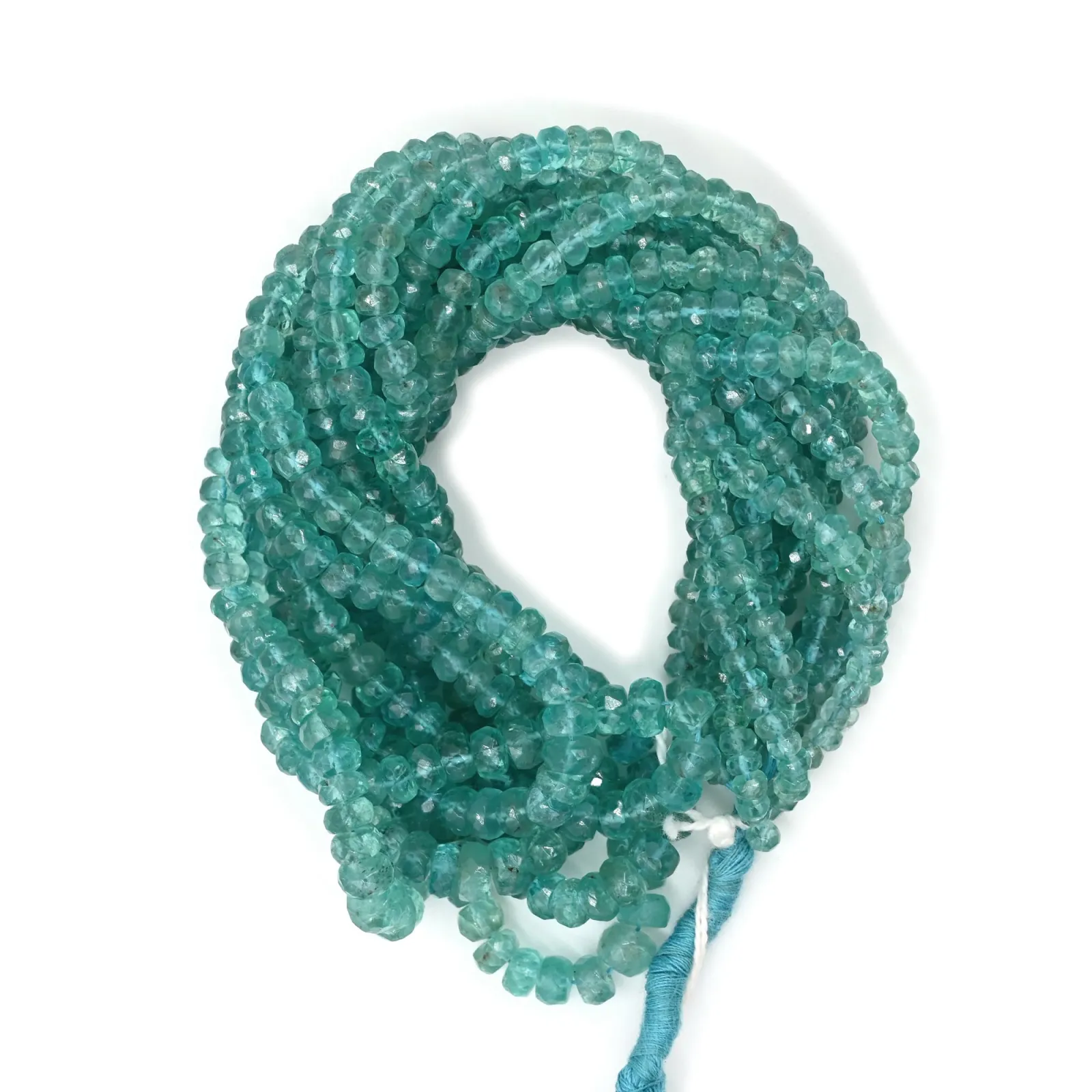 Apatite 4-7mm Faceted Rondelle Beads