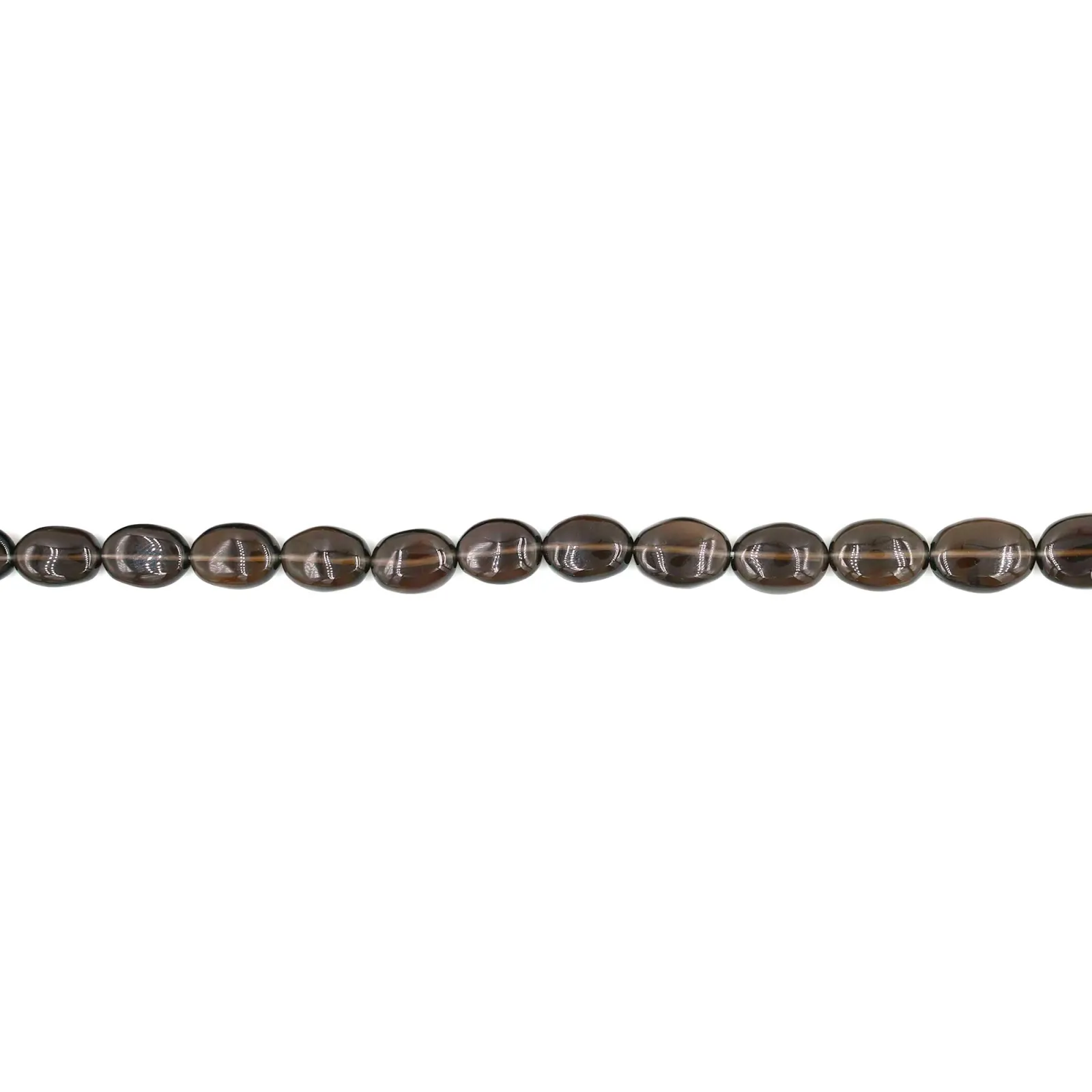 Smoky Quartz Tumble Plain Gemstone Beads, 12x9–16x12 mm, 16 Inch Strand for Jewellery Making