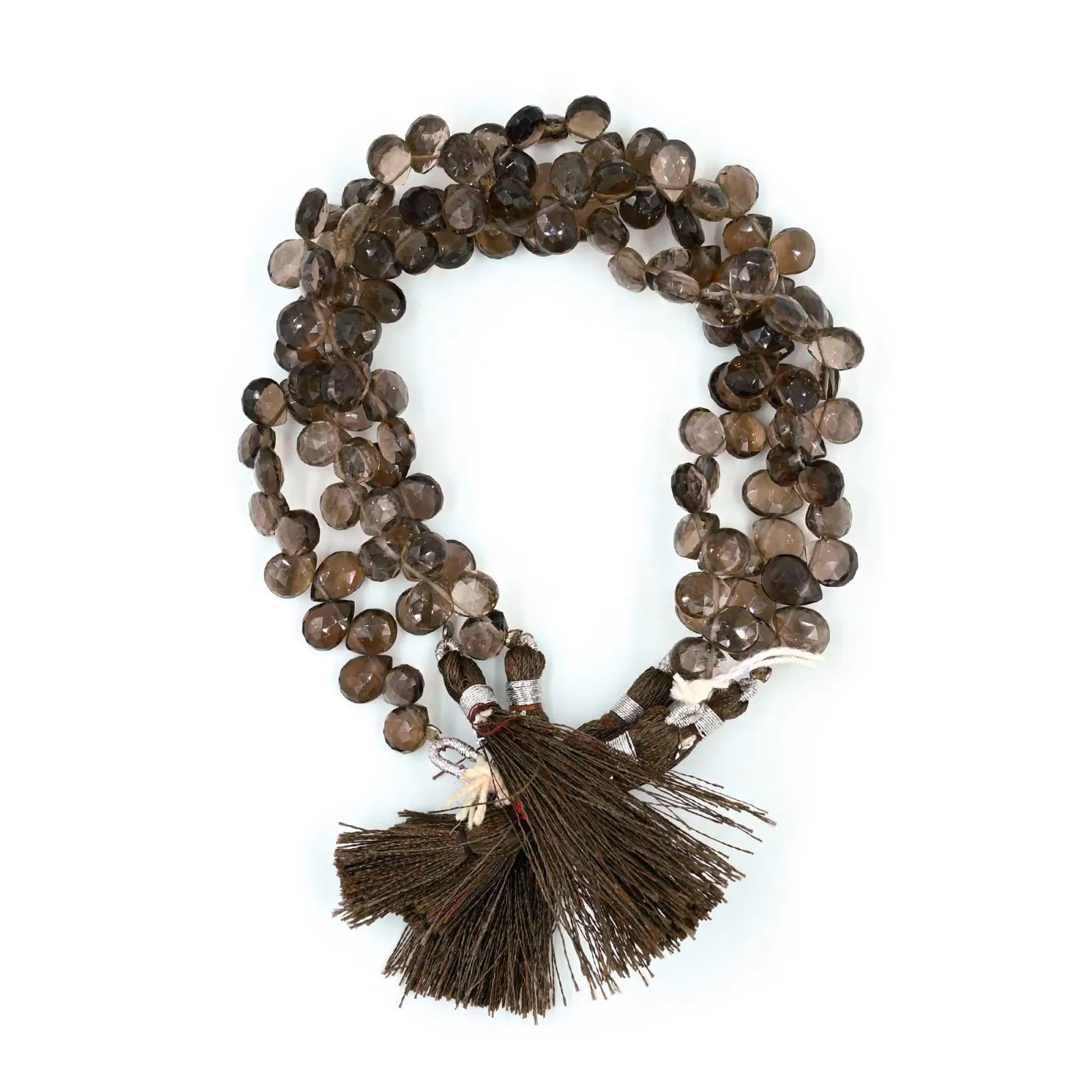 Smoky Quartz Pear Faceted Gemstone Beads, Natural Brown Quartz, 8x6–10x7 mm, 8 Inch Strand for Jewellery Making