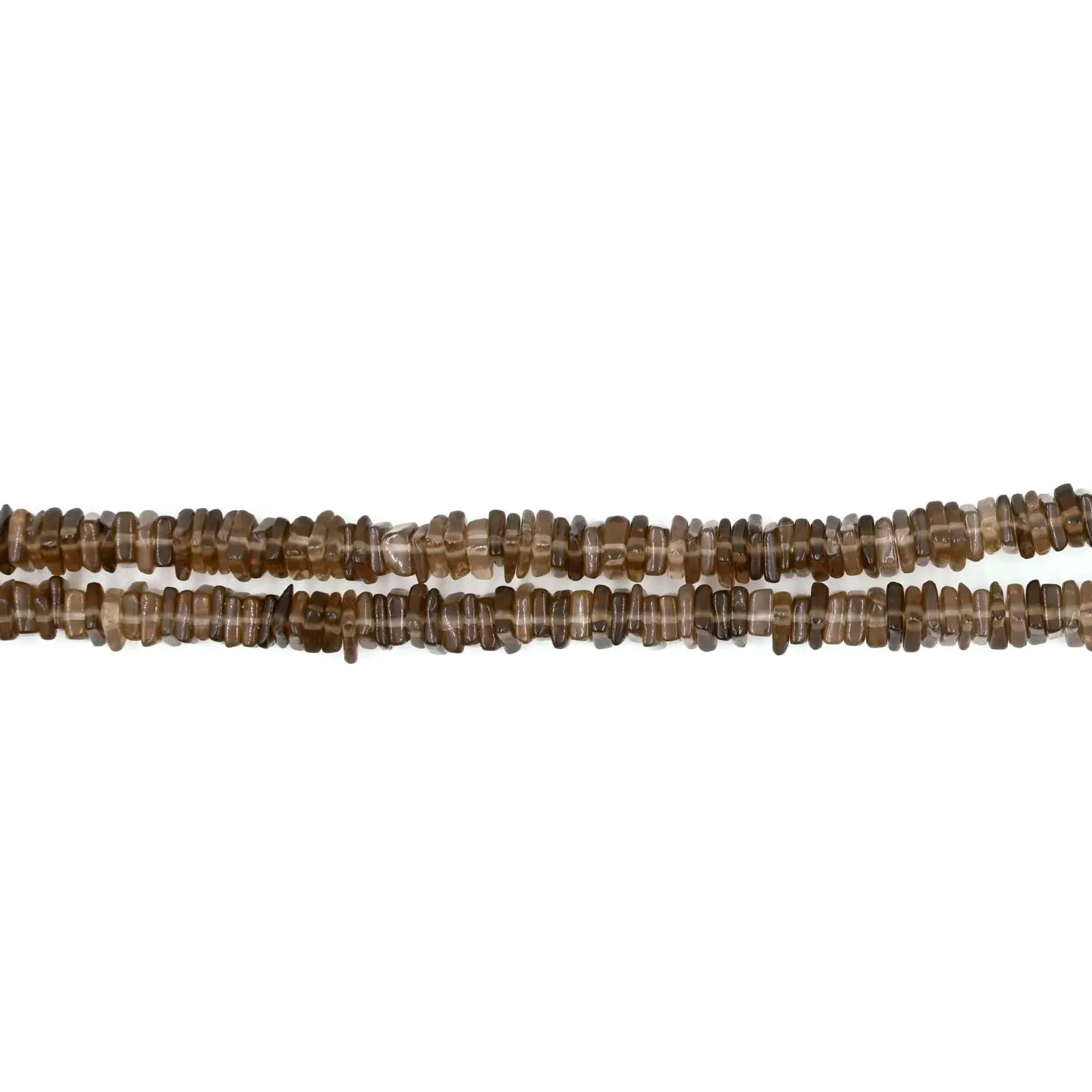 Smoky Quartz Briolette Square Faceted Gemstone Beads, Natural Brown Quartz, 4–6 mm, 16 Inch Strand for Jewellery Making