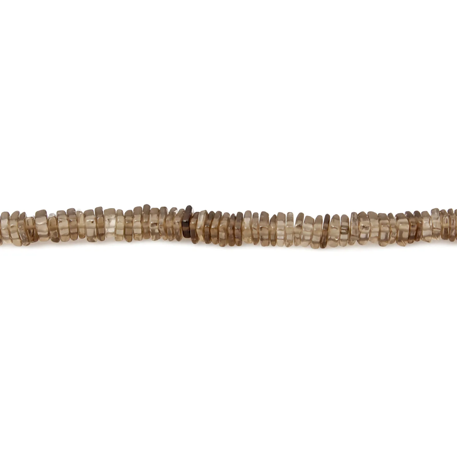Smoky Quartz Briolette Square Faceted Gemstone Beads, Natural Brown Quartz, 4–6 mm, 16 Inch Strand for Jewellery Making