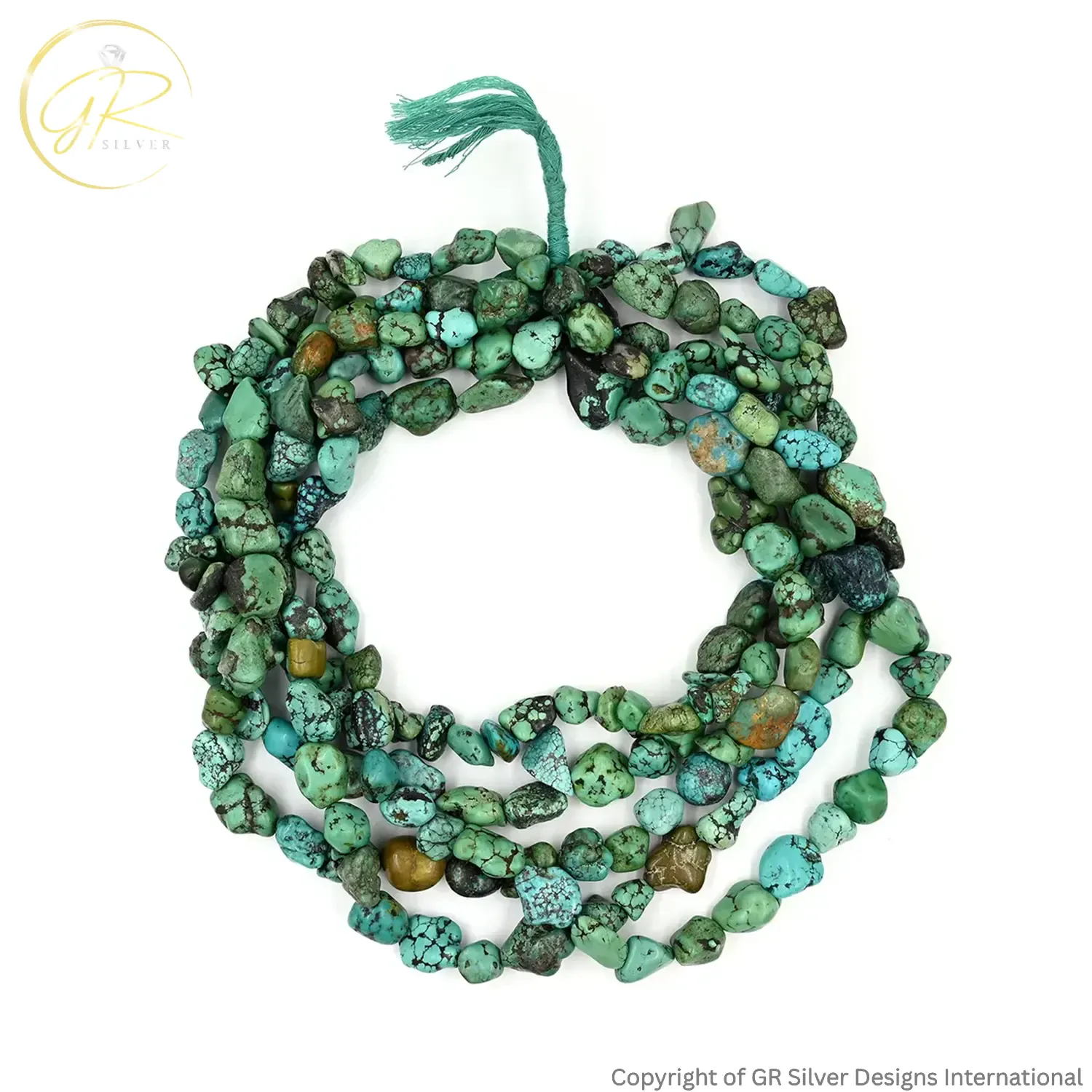 Tibetan Turquoise Plain Tumble Nugget Beads Strand, 20-Inch, Free Size