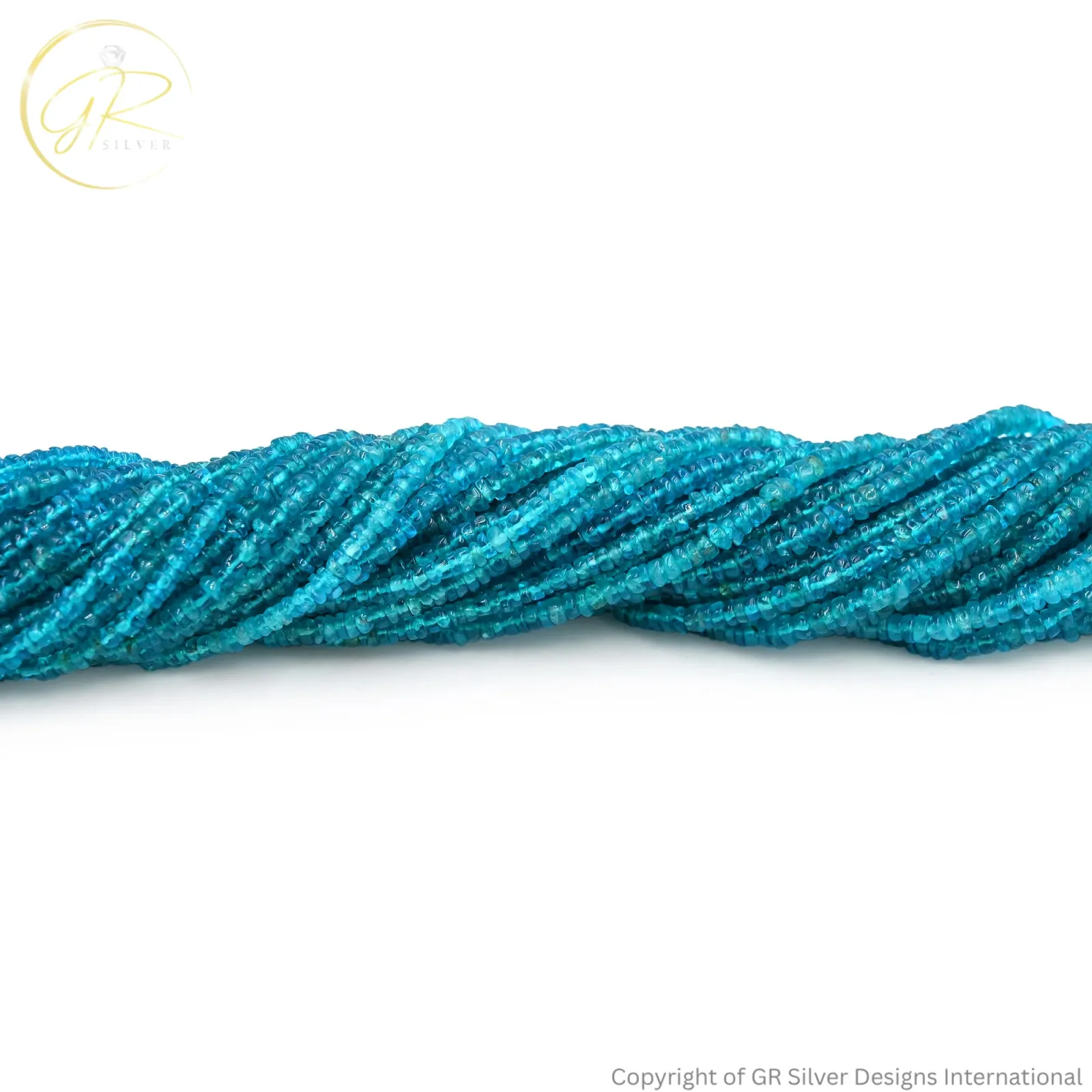 Sky Apatite Faceted Round Beads for Jewelry Design