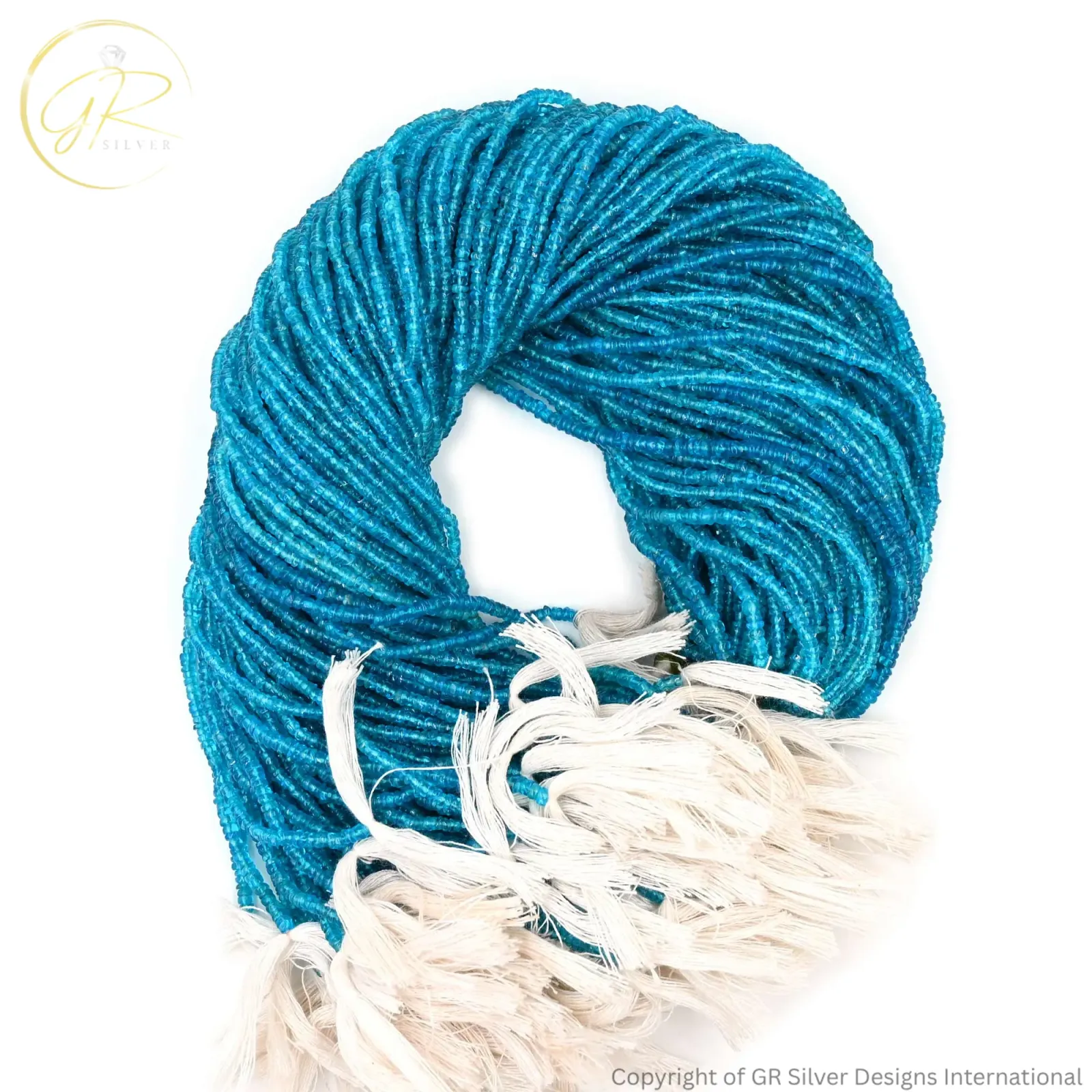 Sky Apatite Faceted Round Beads for Jewelry Design