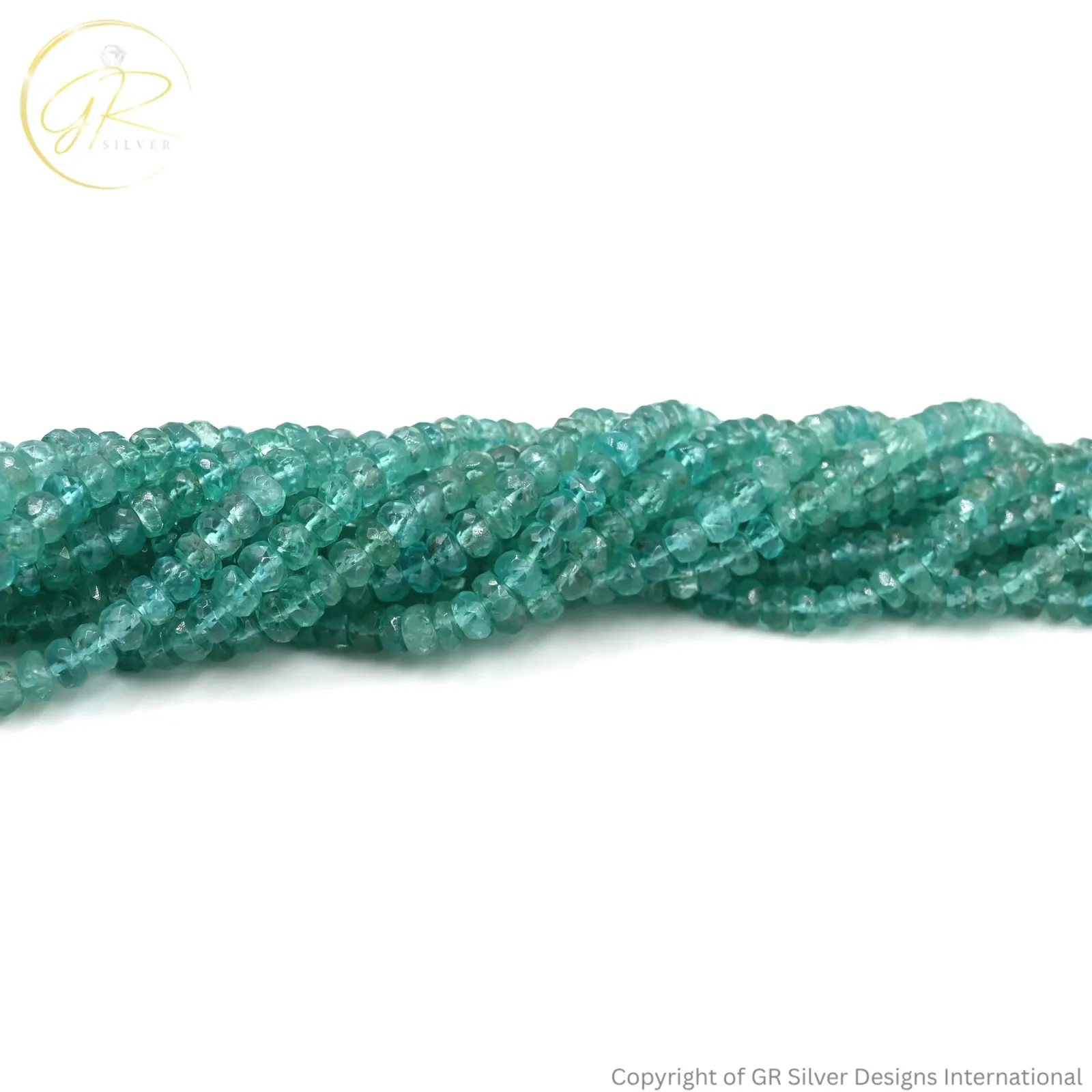 Apatite 4-7mm Faceted Rondelle Beads