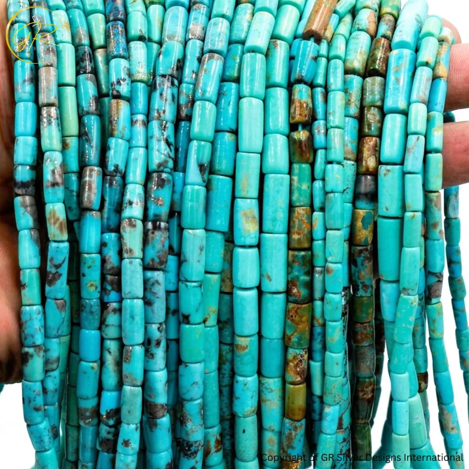 Turquoise Smooth Tube Beads