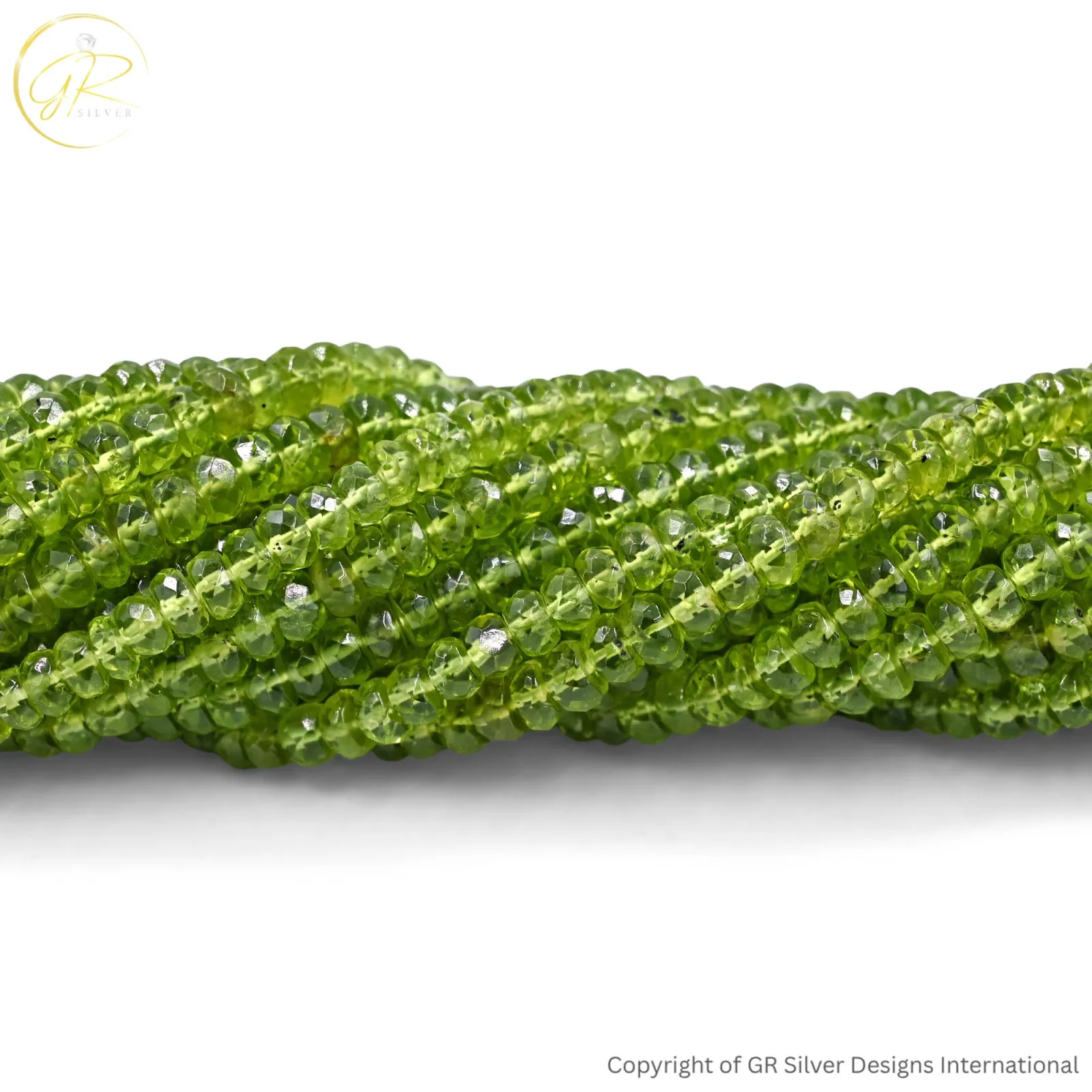 Authentic Peridot Round Faceted Gemstone Beads 5mm, 15-Inch Strand for Jewellery Making