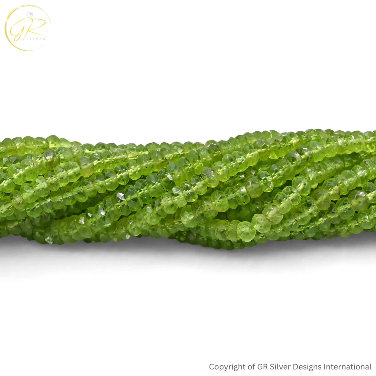 Natural Green Peridot Round Faceted Gemstone Beads 5.00 MM 13-Inch Strand for Jewellery Making