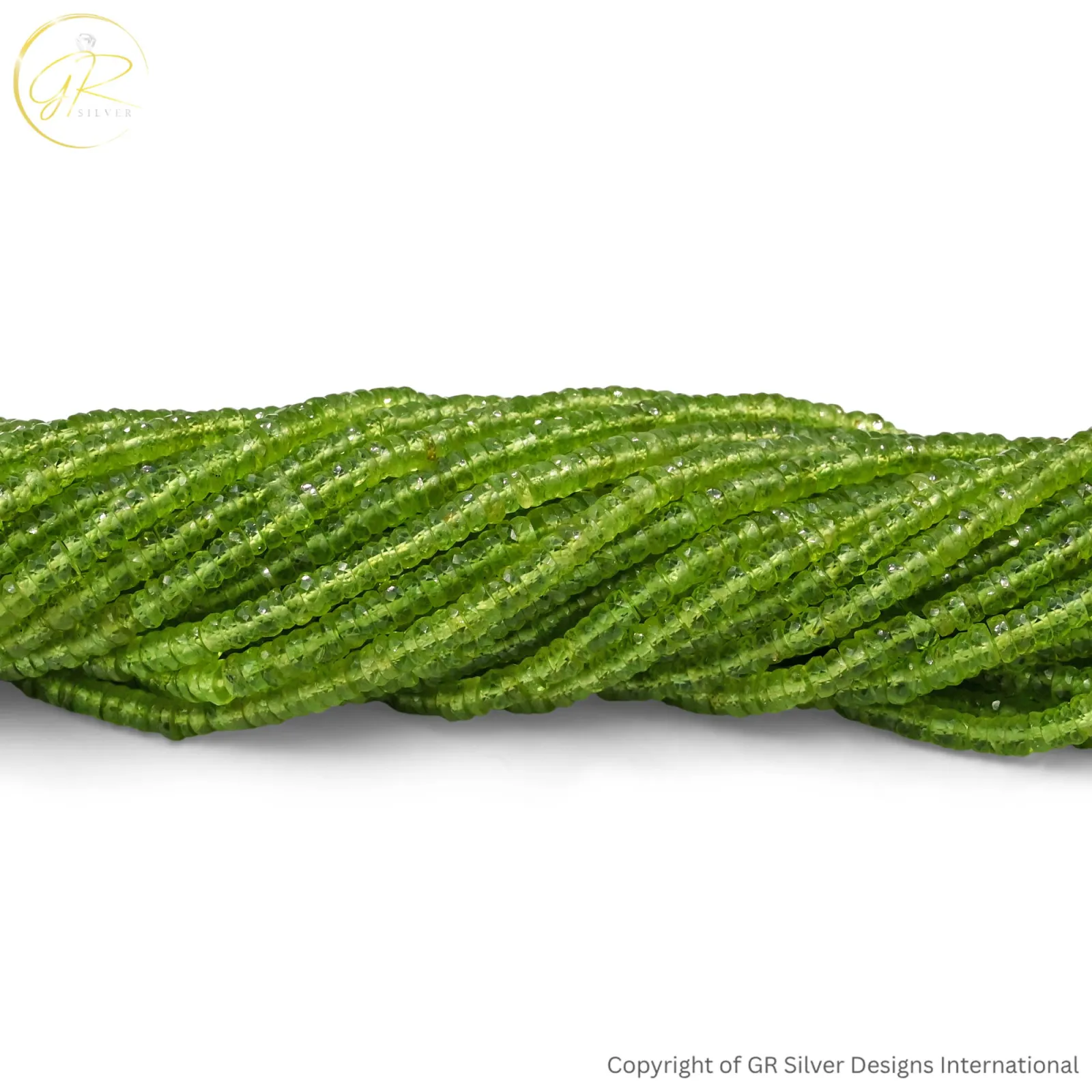 Genuine Peridot Round Faceted Gemstone Beads 4.00 MM 14-Inch Strand for Jewellery Making