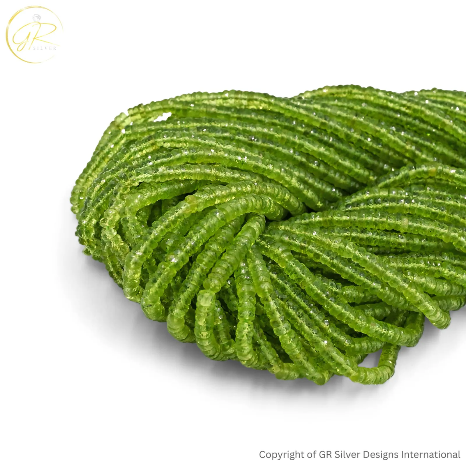 Genuine Peridot Round Faceted Gemstone Beads 4.00 MM 14-Inch Strand for Jewellery Making