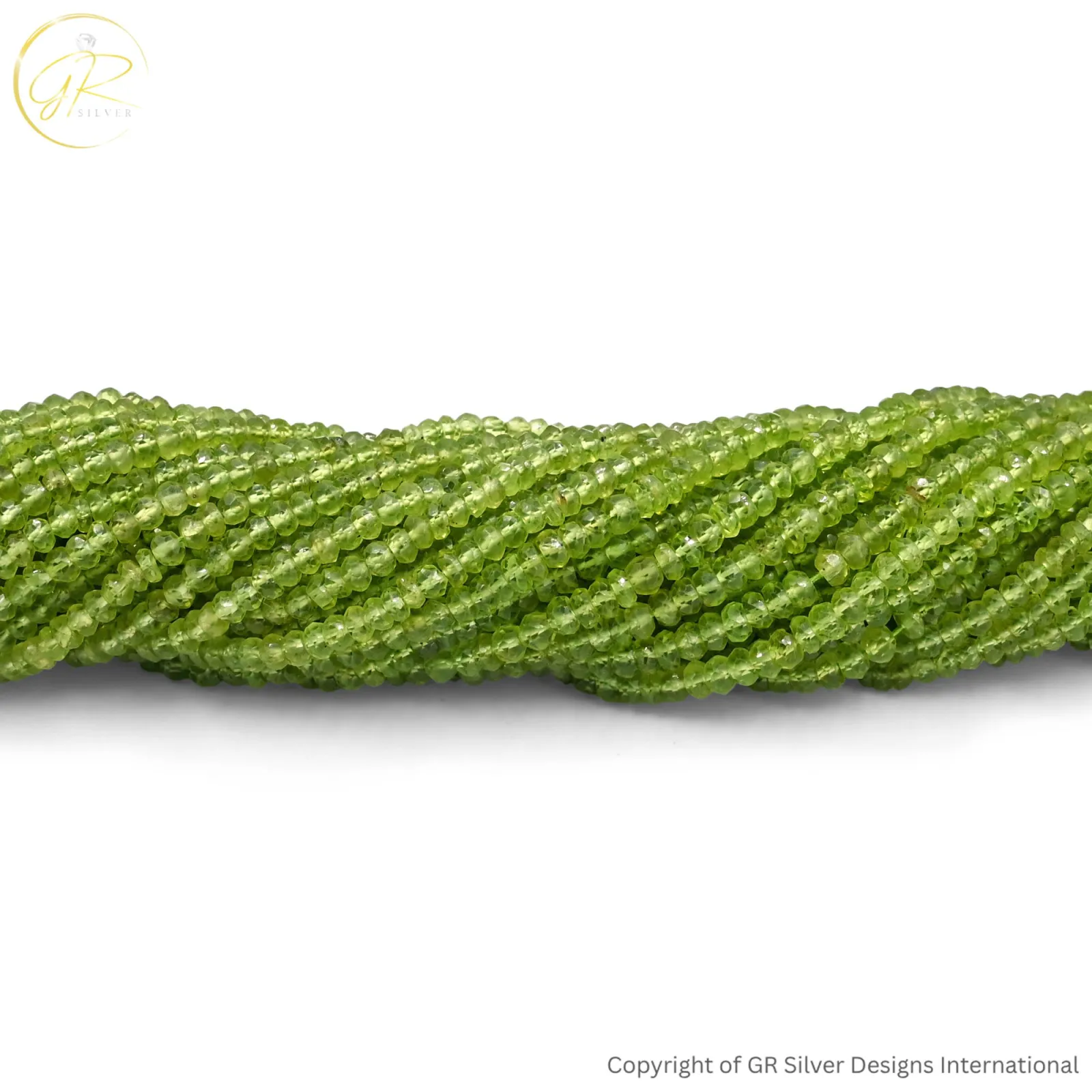 Natural Peridot Round Faceted Gemstone Beads 4.00 MM, 13-Inch Strand for Jewellery Making