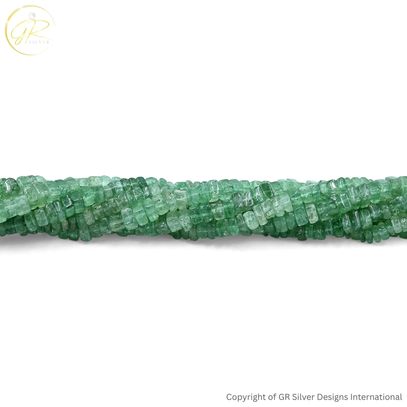 Natural Green Strawberry Quartz 4–6 MM Square smooth Beads