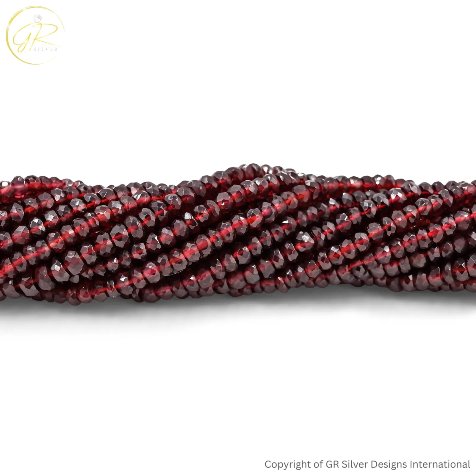 Red Garnet Rondelle Beads 6-8mm
