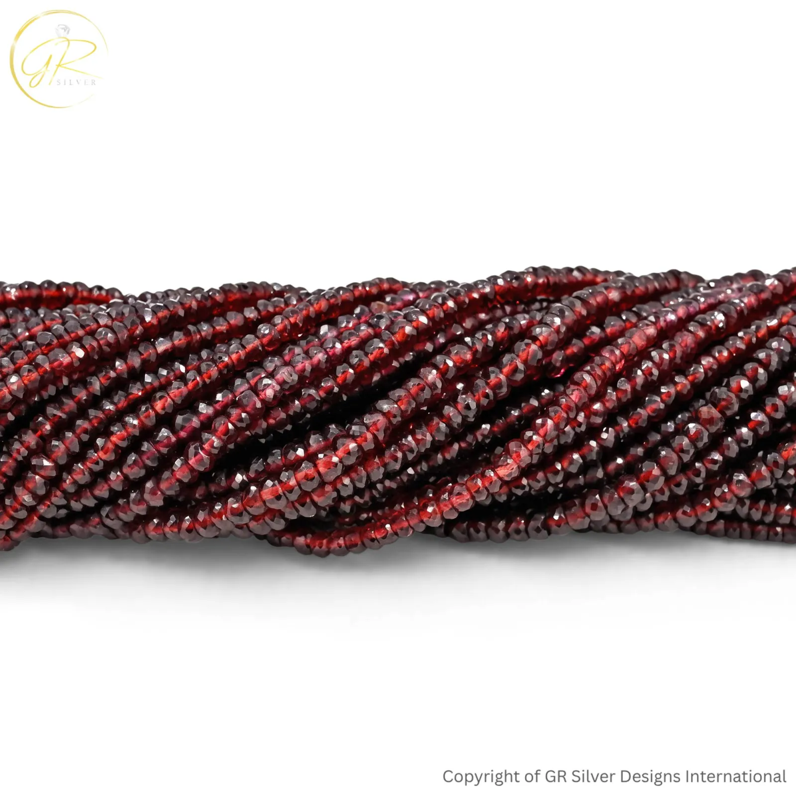 Red Garnet Rondelle Beads