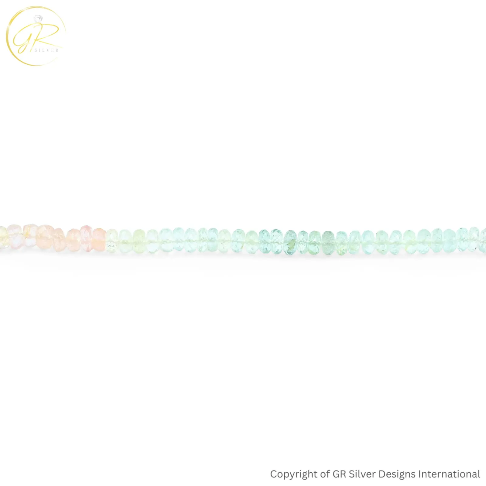 Natural Aquamarine Morganite 5.5–6 MM Rondelle Faceted Beads