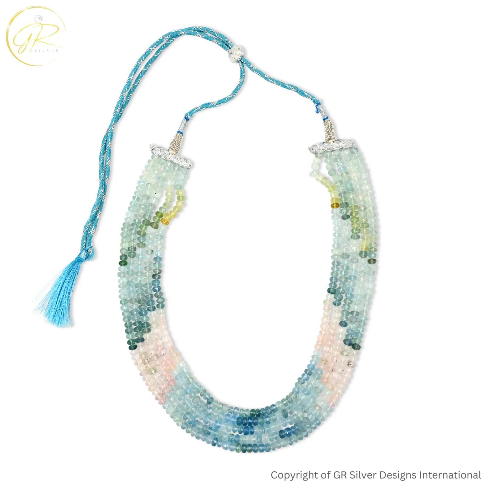 Natural Aquamarine Morganite 5.5–6 MM Rondelle Faceted Beads