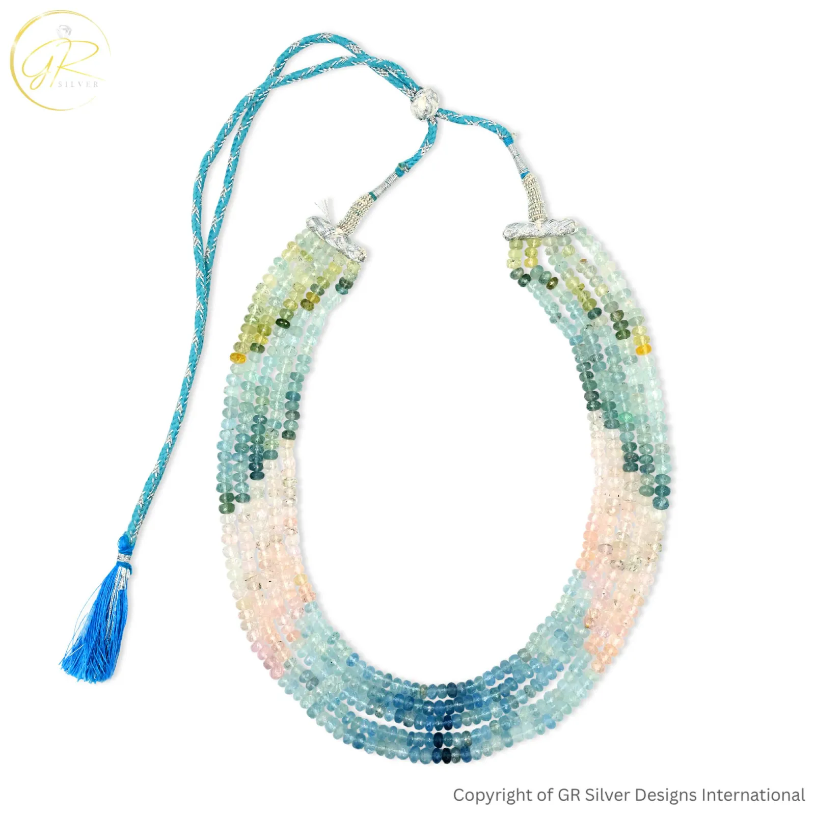 Natural Aquamarine Morganite 5–5.5 MM Rondelle Faceted Beads 18-Inch Strand