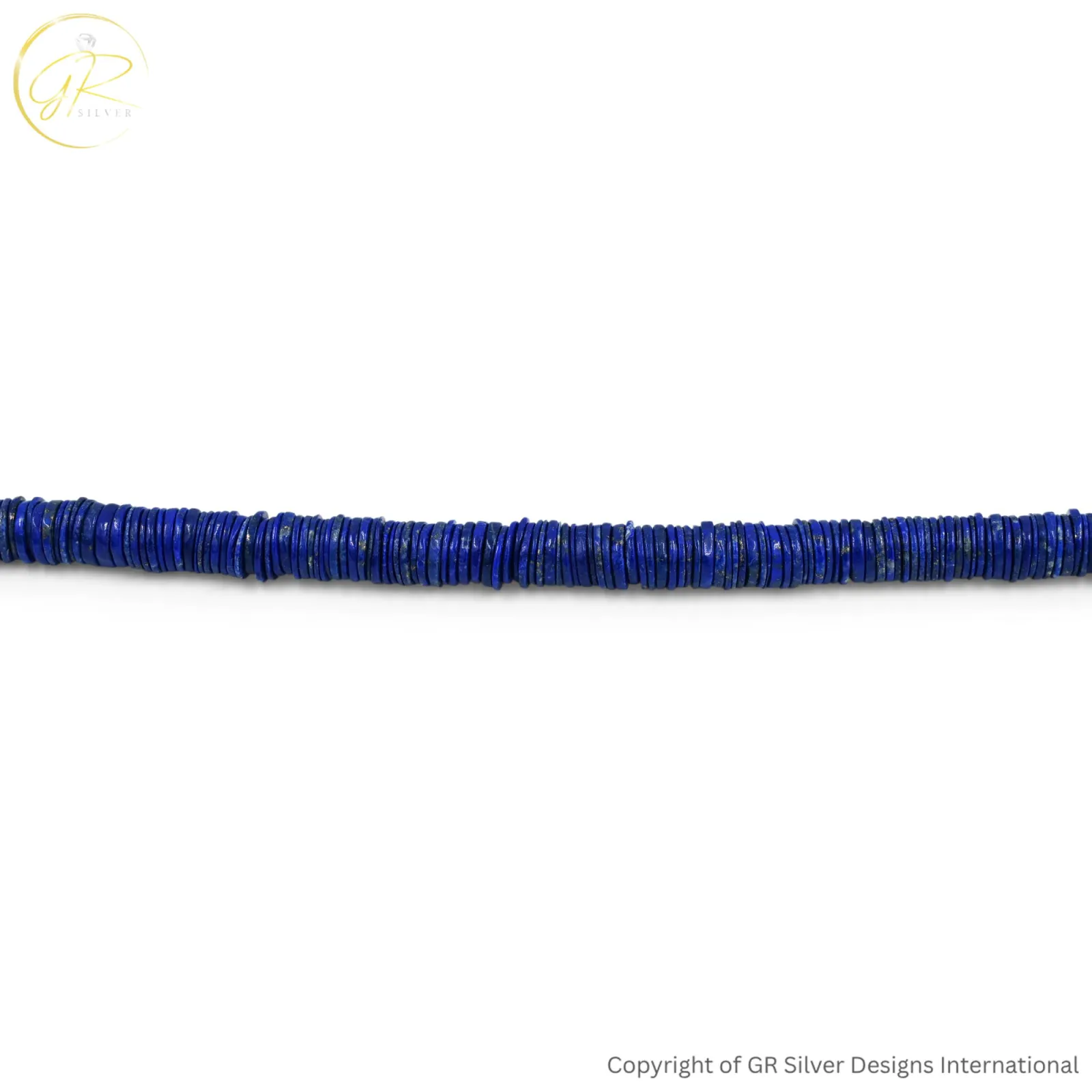 Natural Lapis Lazuli Coin Faceted Gemstone Beads 14-Inch Strand