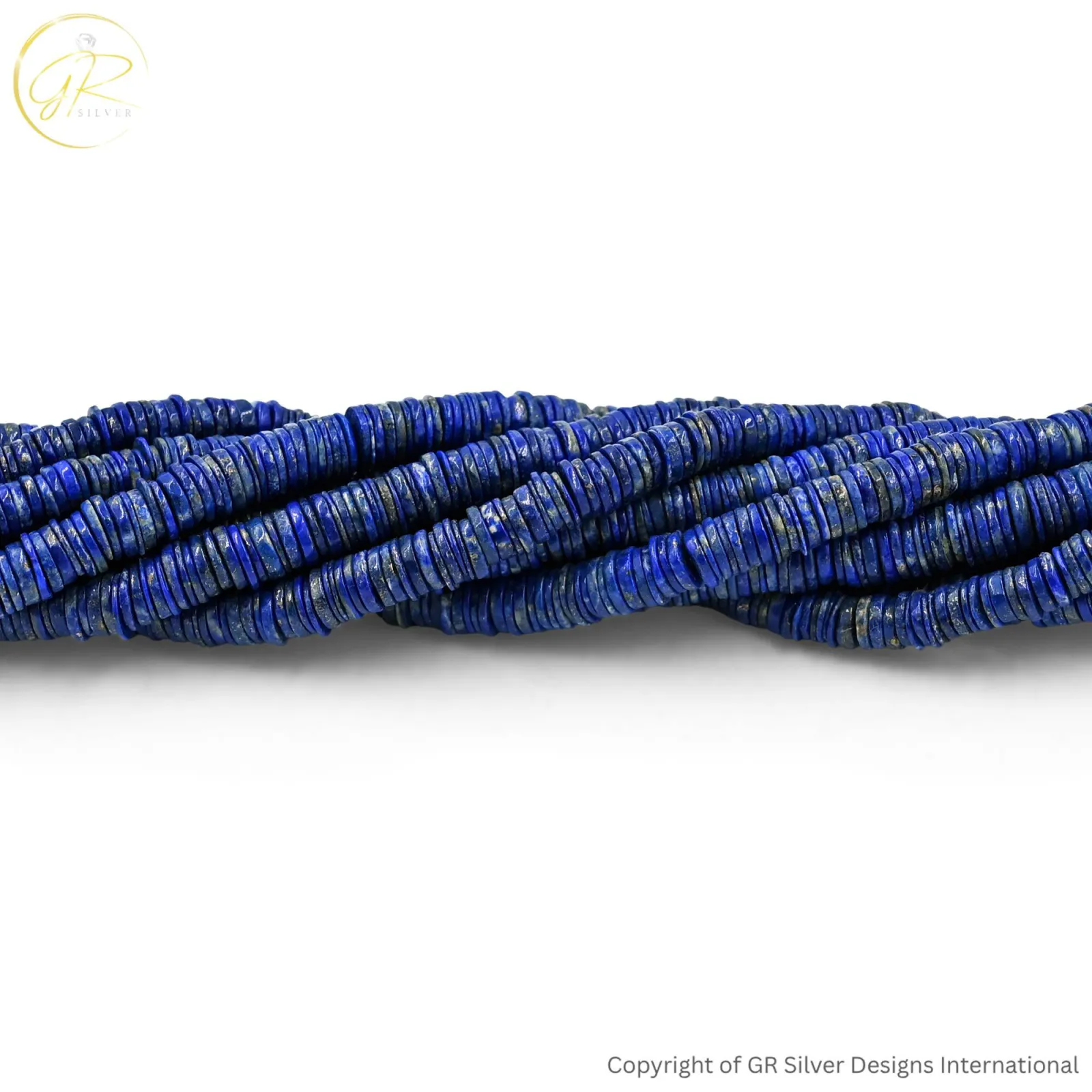 Natural Lapis Lazuli 5–7 MM Coin Faceted Gemstone Beads