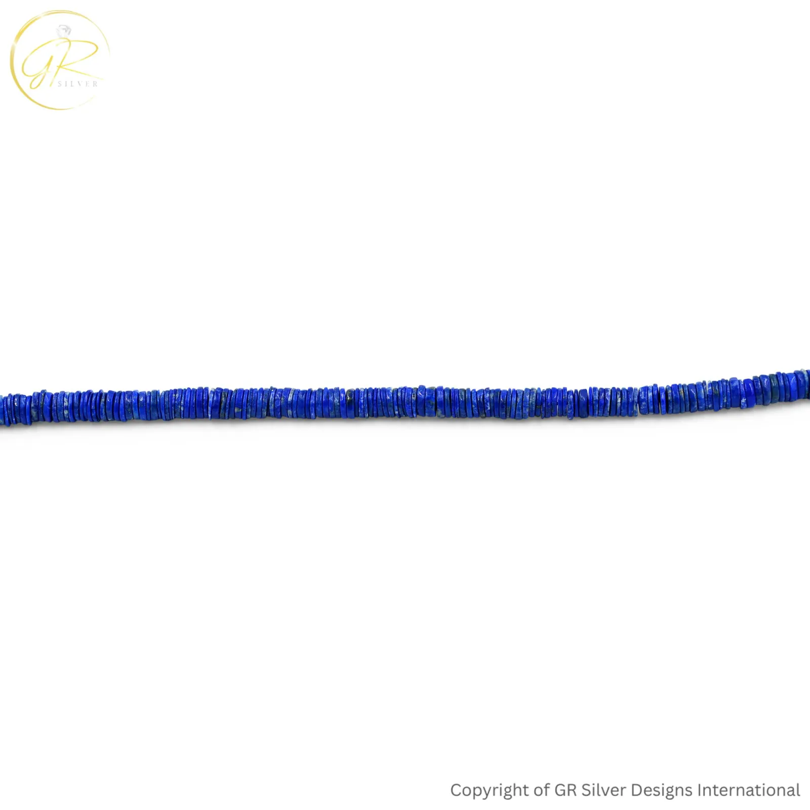 Natural Lapis Lazuli 6–7 MM Smooth Coin Gemstone Beads