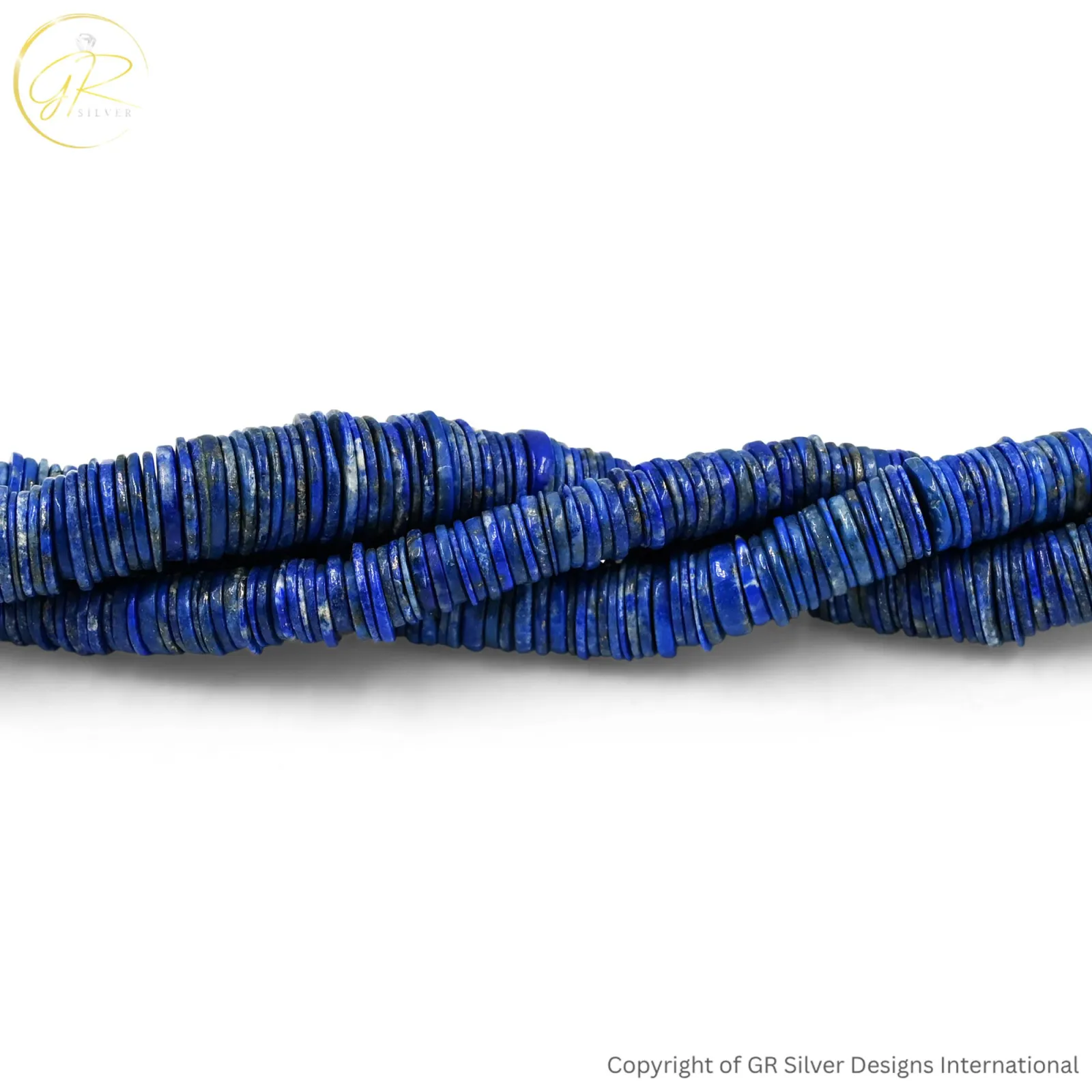 Natural Lapis Lazuli 7–12 MM Smooth Coin Gemstone Beads