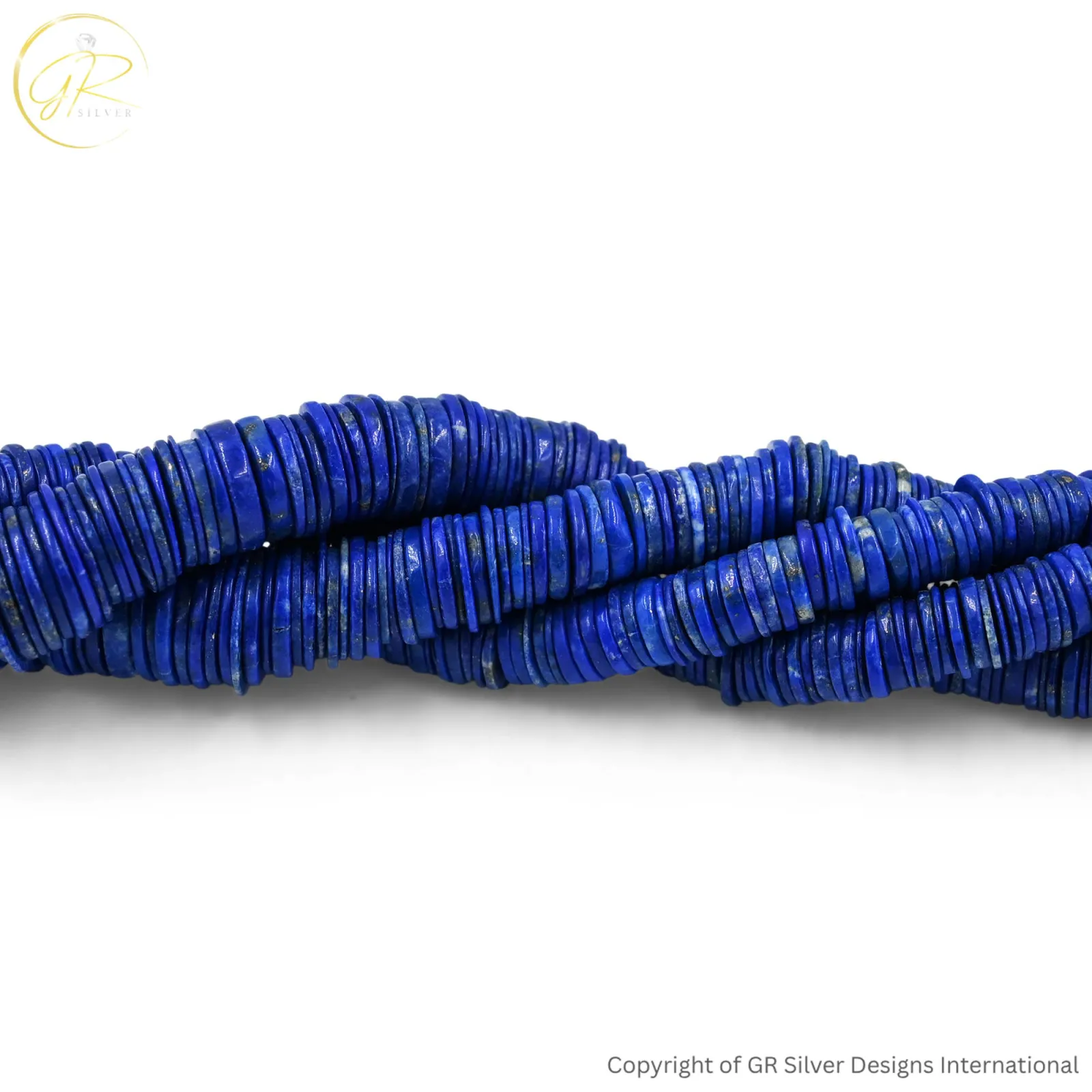 Natural Lapis Lazuli 7–13 MM Smooth Coin Beads