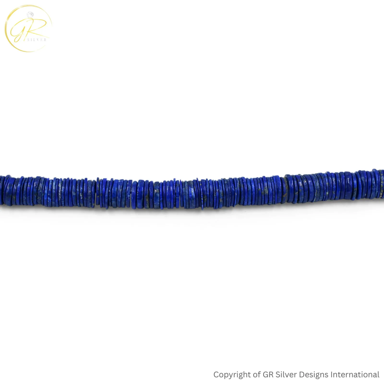 Natural Lapis Lazuli 7–9 MM Smooth Coin Gemstone Beads
