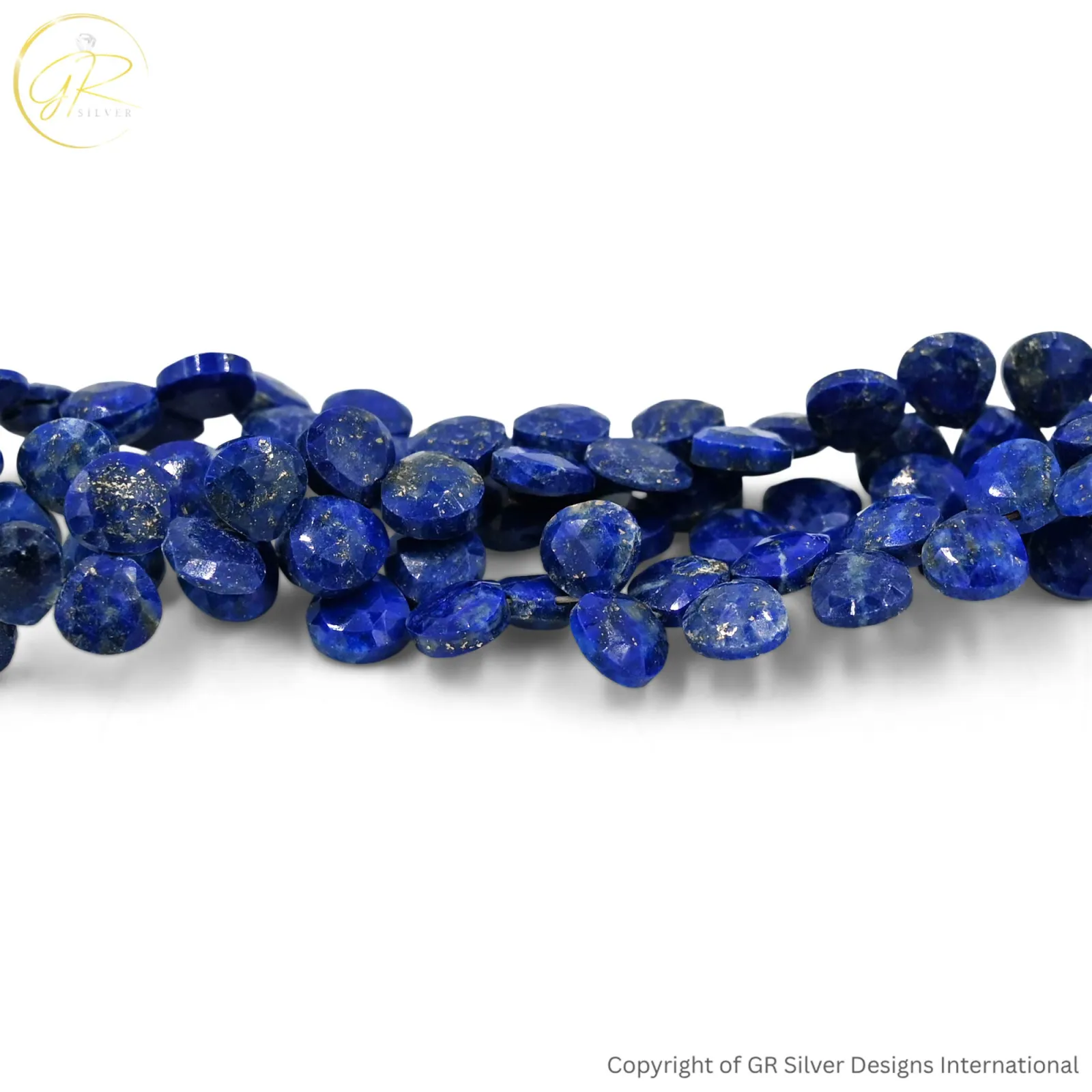 Natural Lapis Lazuli 6 MM Heart Faceted Gemstone Beads