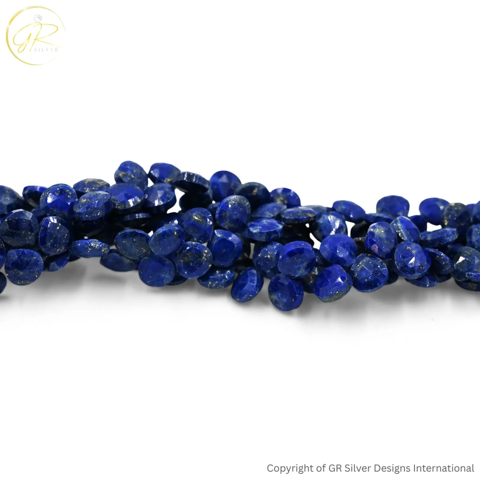 Natural Lapis Lazuli 7 MM Heart Faceted Gemstone Beads