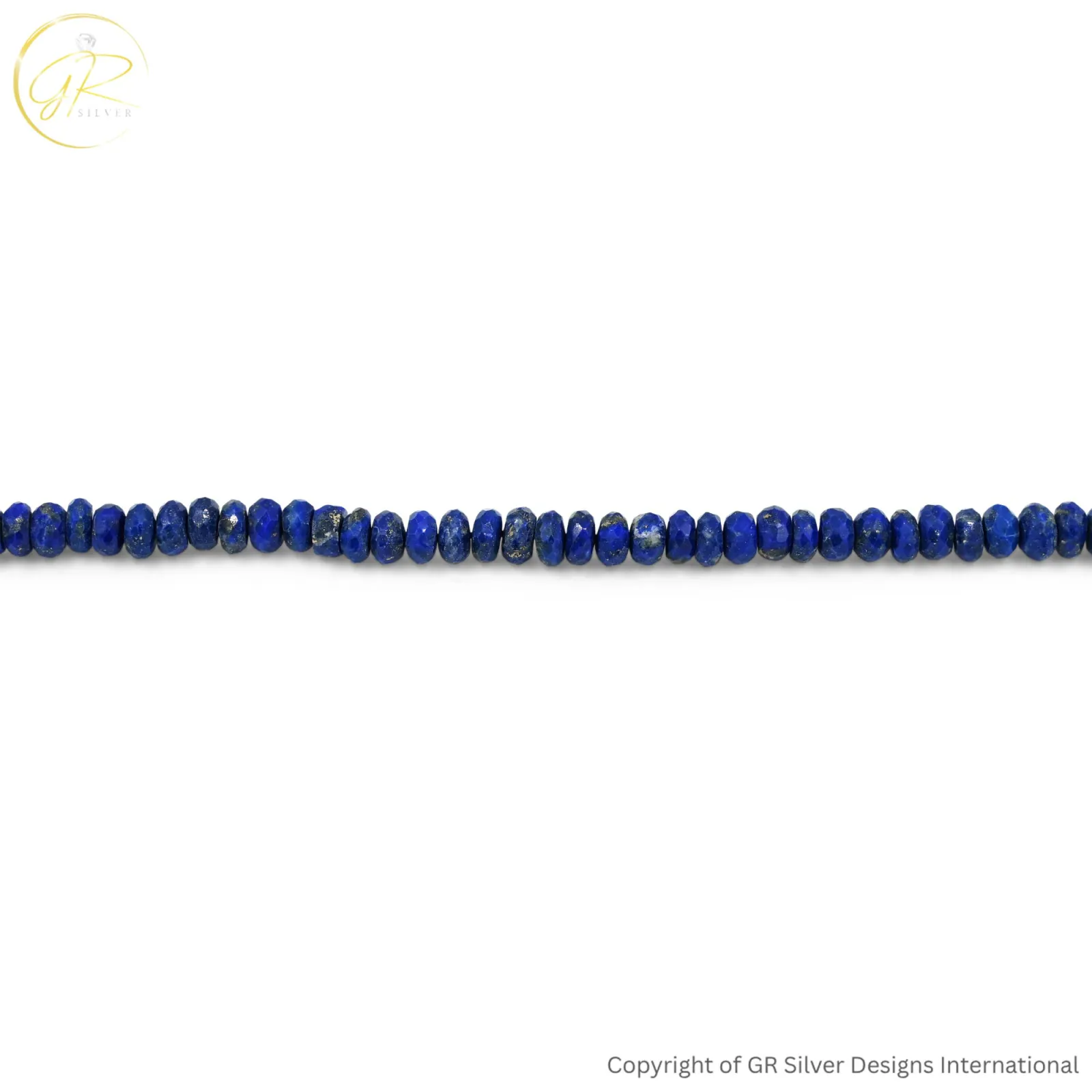 Natural Lapis Lazuli 5-6 MM Rondelle Faceted Gemstone Beads