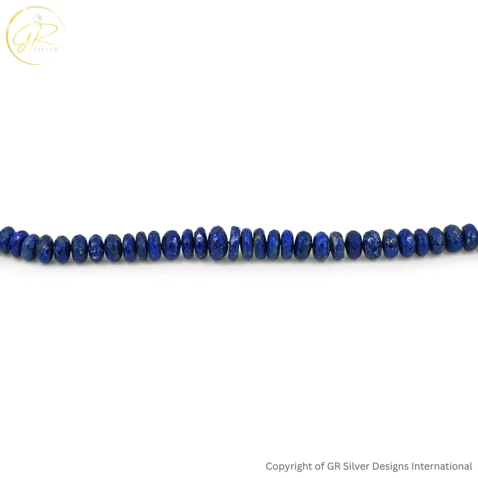 Natural Lapis Lazuli 7-10 MM Rondelle Faceted Gemstone Beads