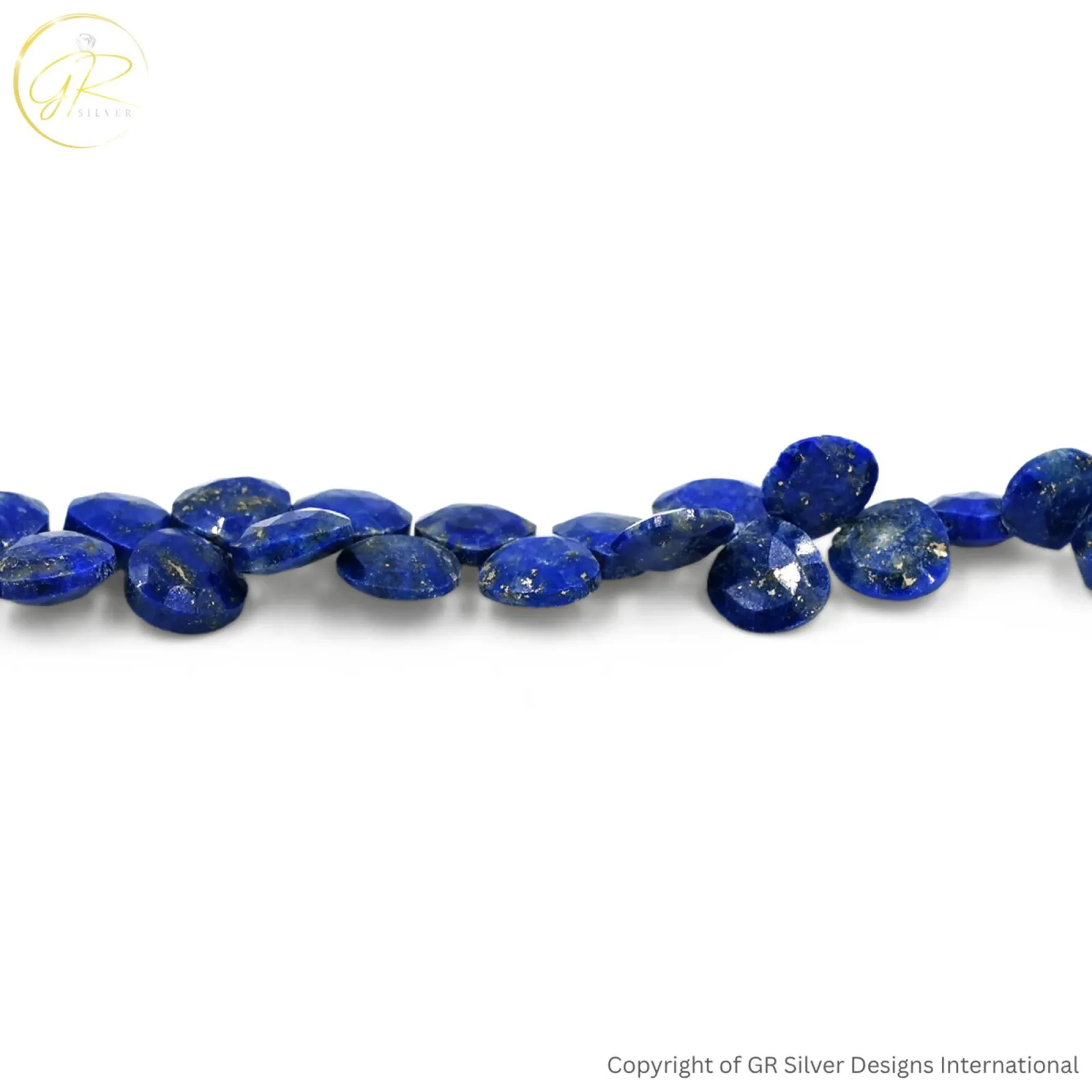 Natural Lapis Lazuli 7 MM Heart Faceted Gemstone Beads