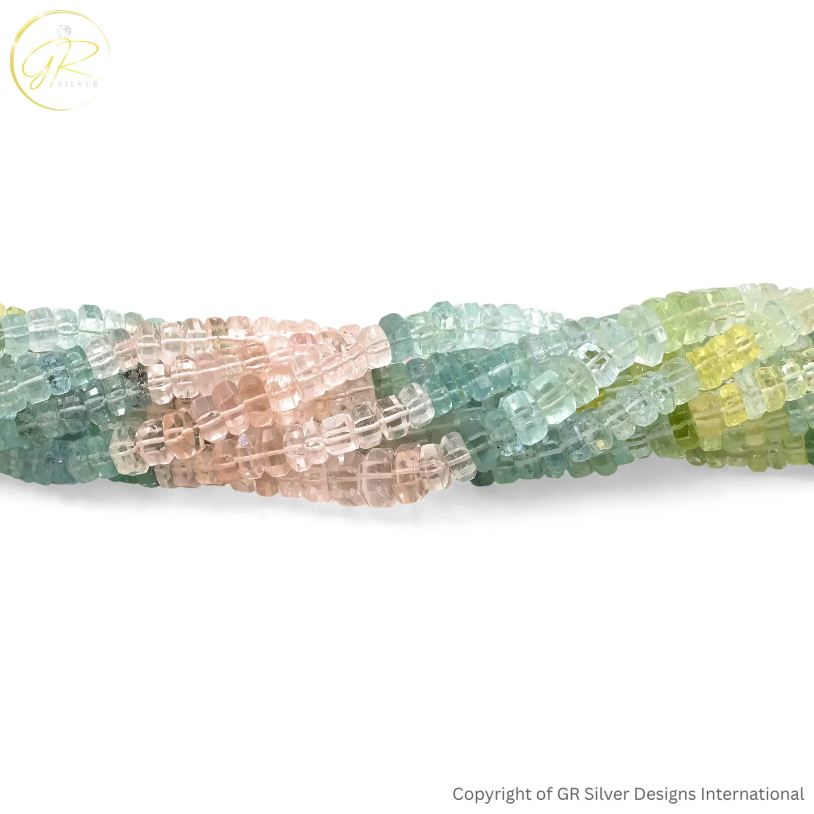 Natural Aquamarine Morganite 7-10 MM Faceted Hexagon Beads